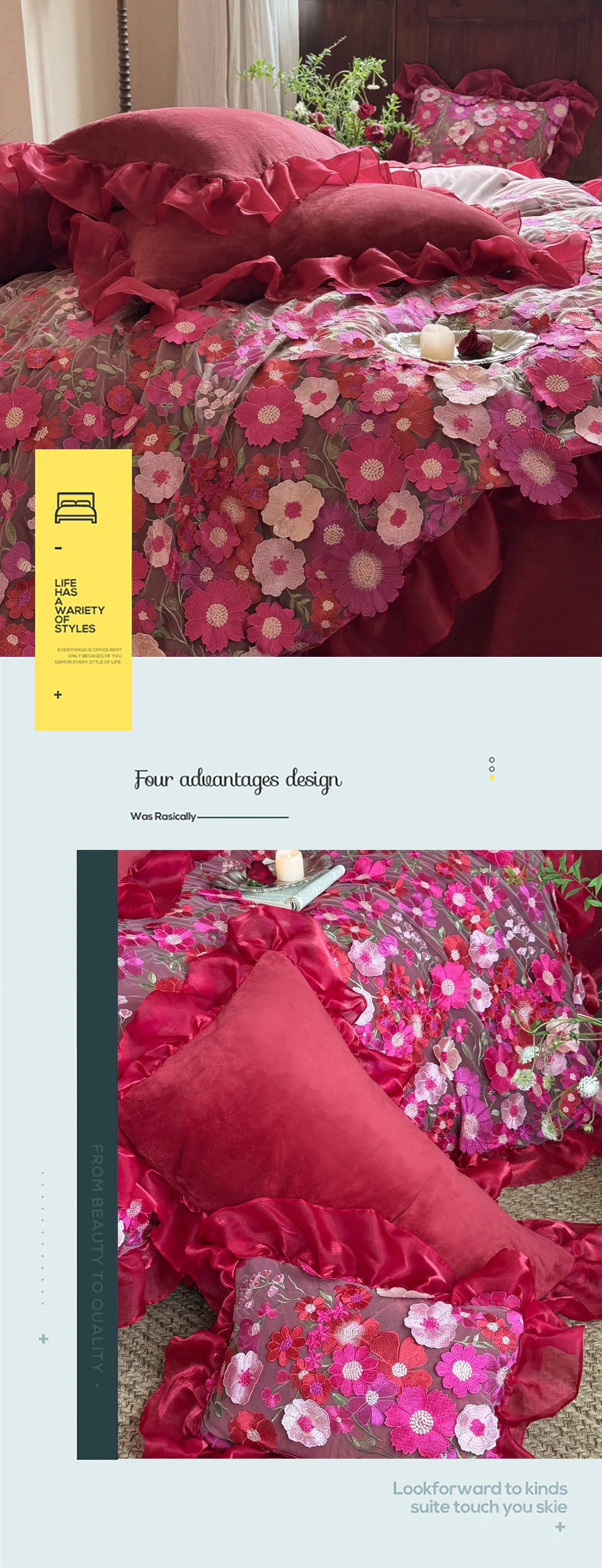 Artistic-3D-Flower-230g-High-Weight-Milk-Velvet-Bedding-4-Pcs-Set27