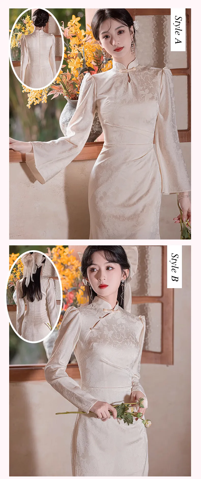 Champagne-Butterfly-Jacquard-Maid-of-Honor-Sister-Group-Bridal-Party-Dress14