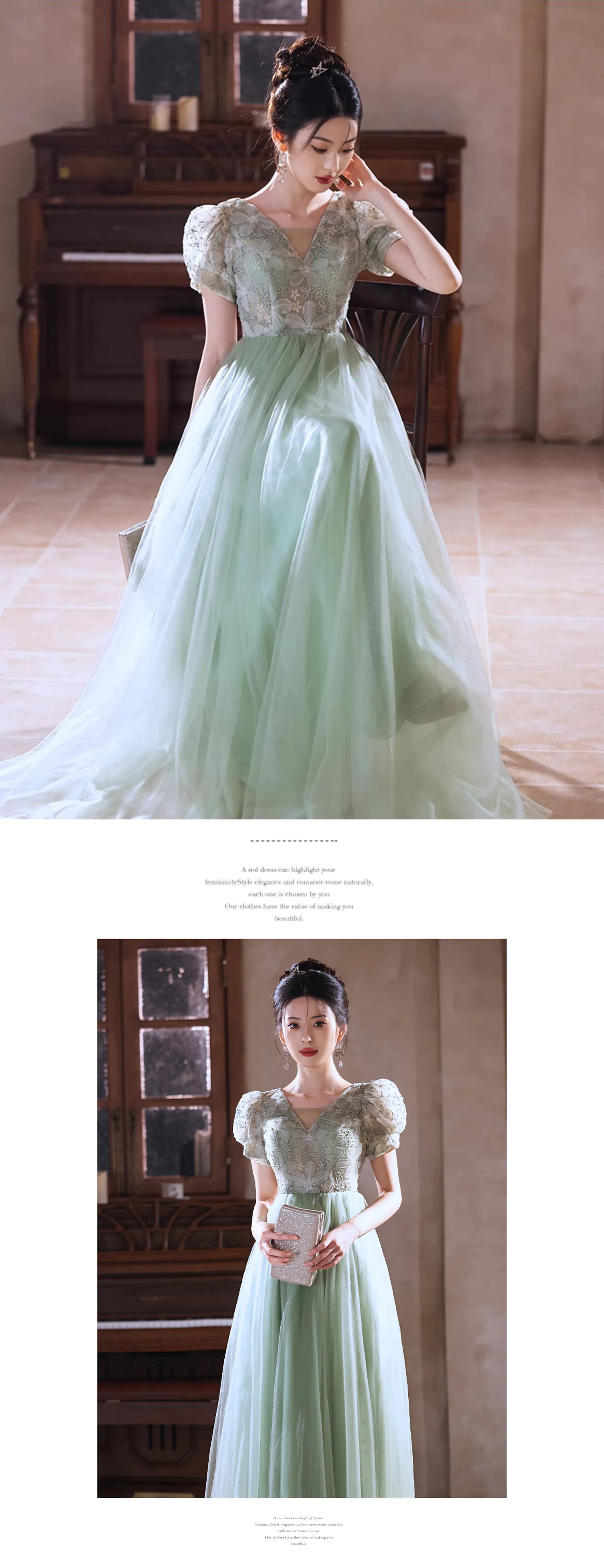Charming-Princess-Mint-Green-V-Neck-Floral-Tulle-Evening-Formal-Dress13