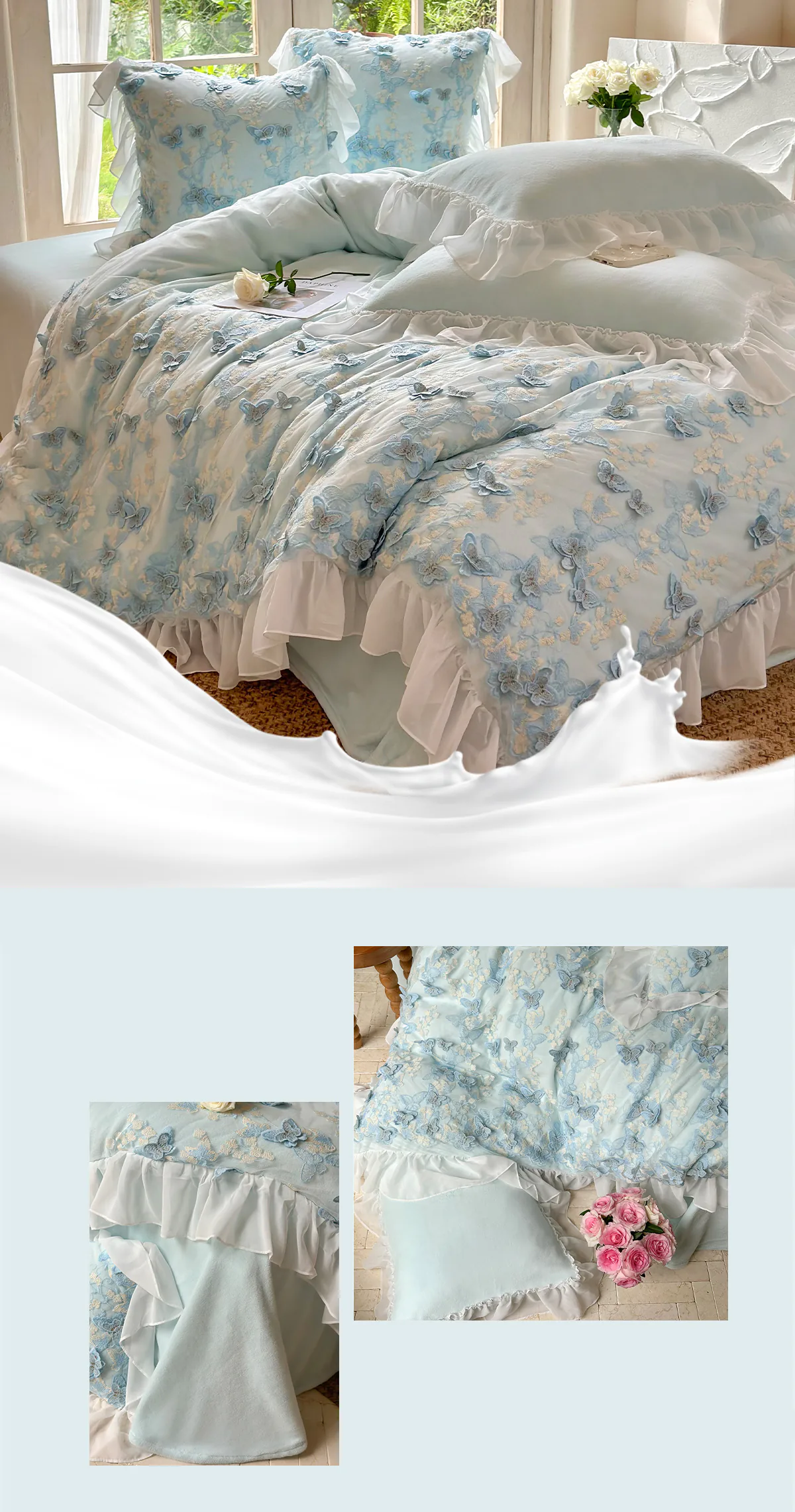 Cozy-3D-Butterfly-Embroidered-Ruffle-Edge-Milk-Velvet-Bedding-Set18