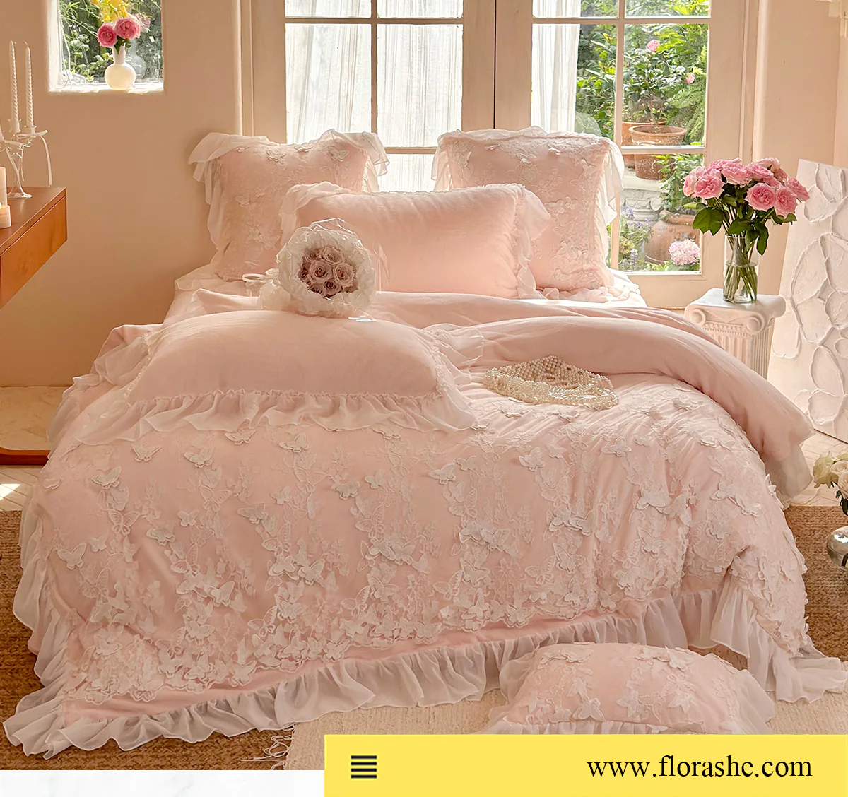 Cozy-3D-Butterfly-Embroidered-Ruffle-Edge-Milk-Velvet-Bedding-Set20
