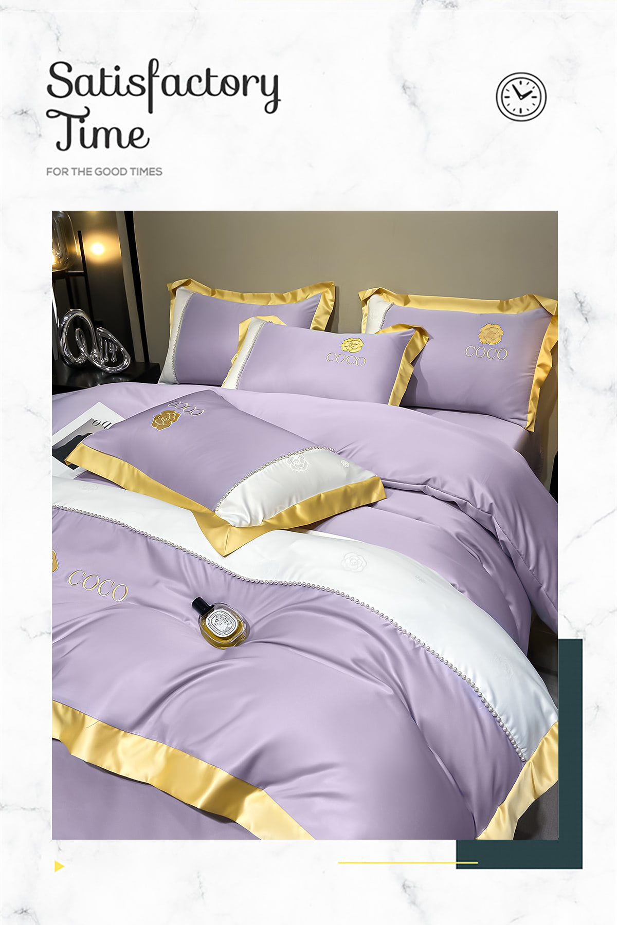 Cozy-Silky-Satin-Flat-Bed-Sheet-Duvet-Cover-Pillowcases-4-Pcs-Set17