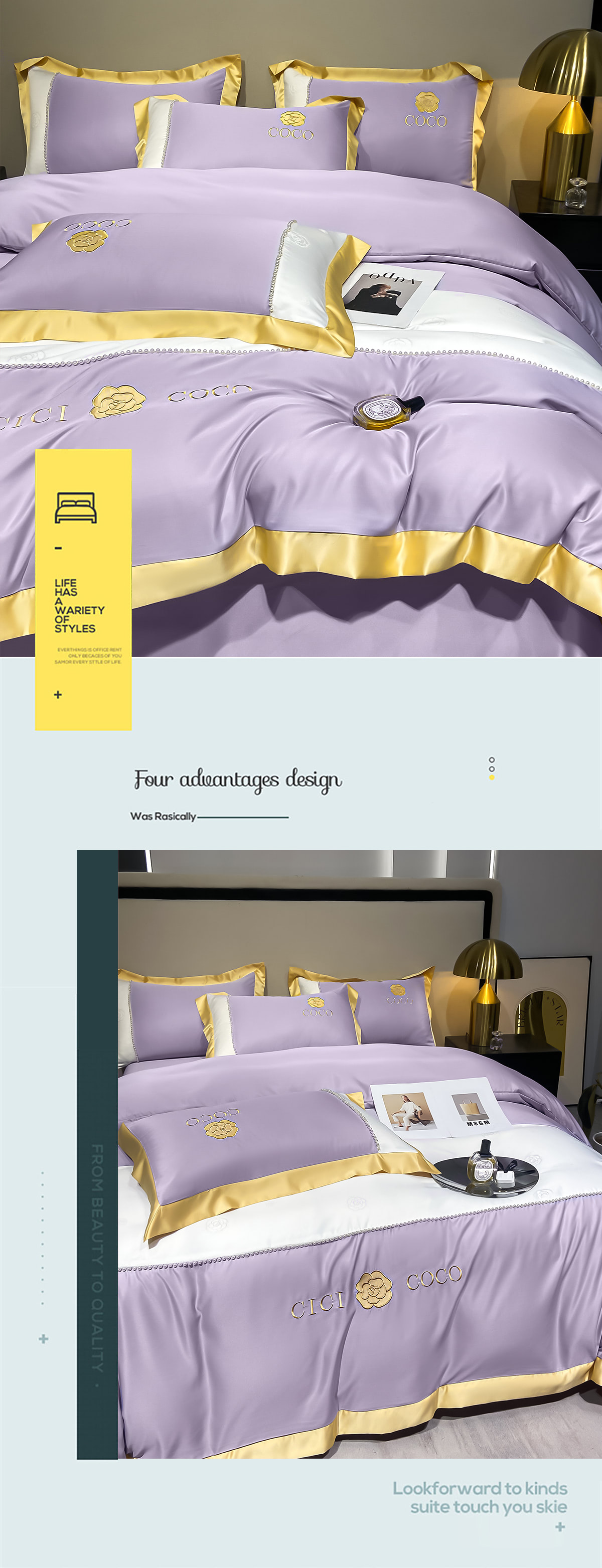 Cozy-Silky-Satin-Flat-Bed-Sheet-Duvet-Cover-Pillowcases-4-Pcs-Set18