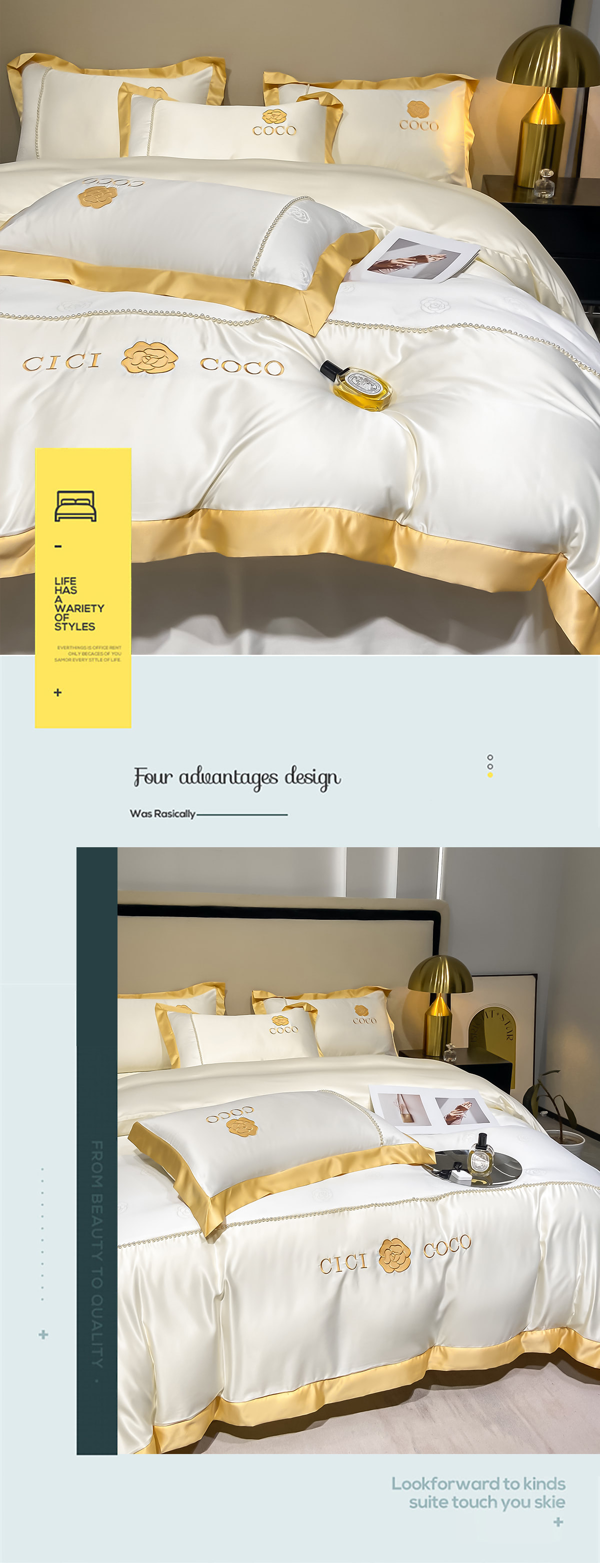 Cozy-Silky-Satin-Flat-Bed-Sheet-Duvet-Cover-Pillowcases-4-Pcs-Set23