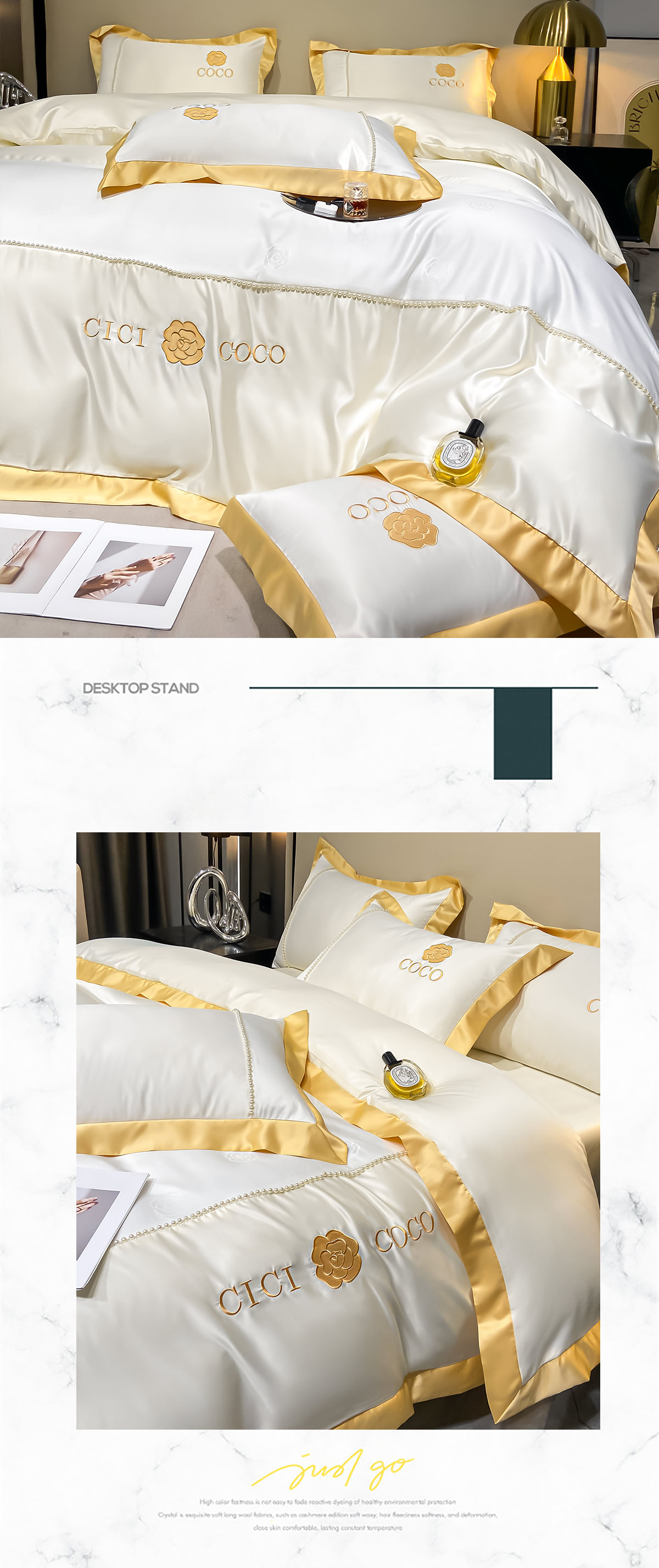 Cozy-Silky-Satin-Flat-Bed-Sheet-Duvet-Cover-Pillowcases-4-Pcs-Set25