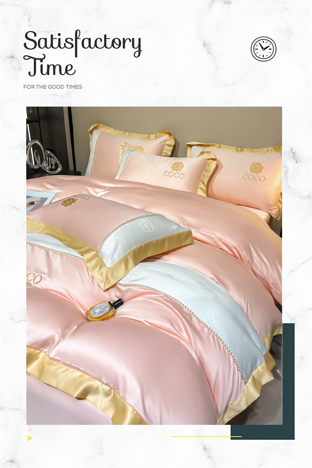 Cozy-Silky-Satin-Flat-Bed-Sheet-Duvet-Cover-Pillowcases-4-Pcs-Set27
