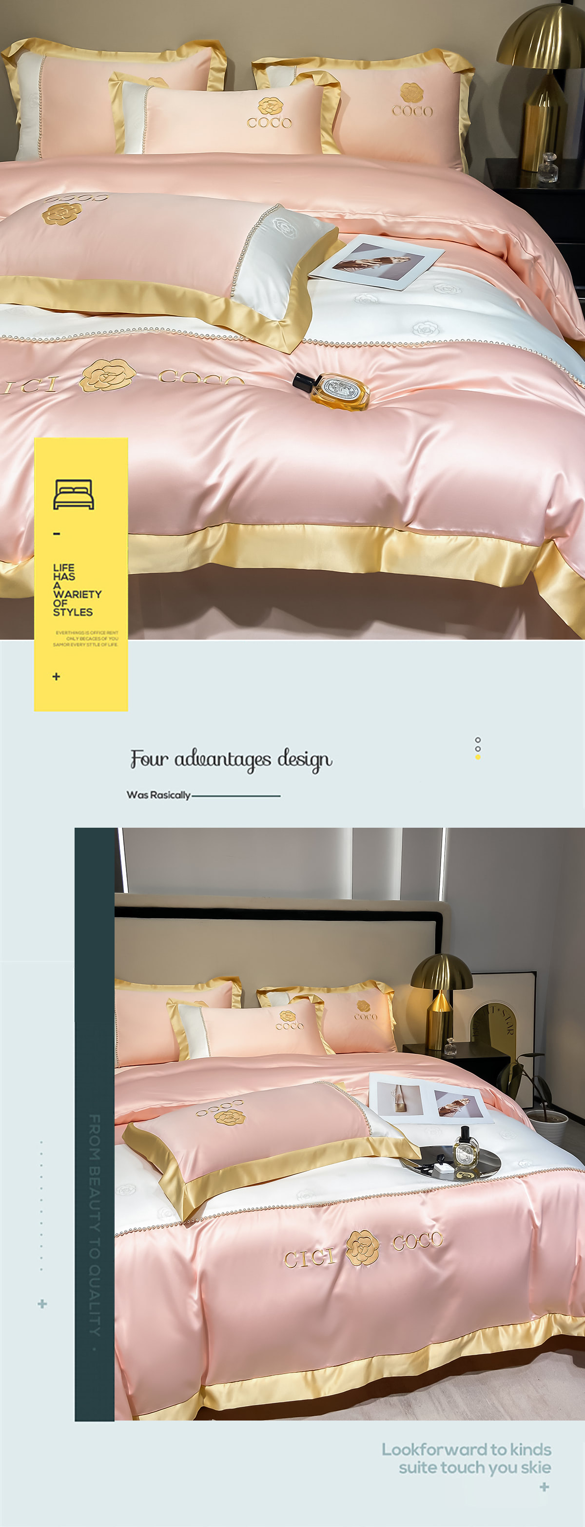 Cozy-Silky-Satin-Flat-Bed-Sheet-Duvet-Cover-Pillowcases-4-Pcs-Set28