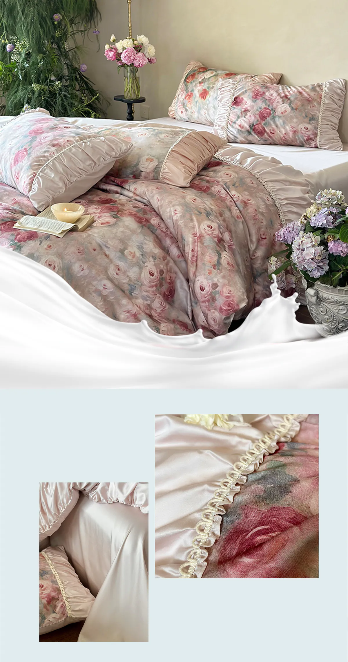 Elegant-120s-Long-Staple-Cotton-Oil-Painting-Ruffle-Bedding-4-Pcs-Set12
