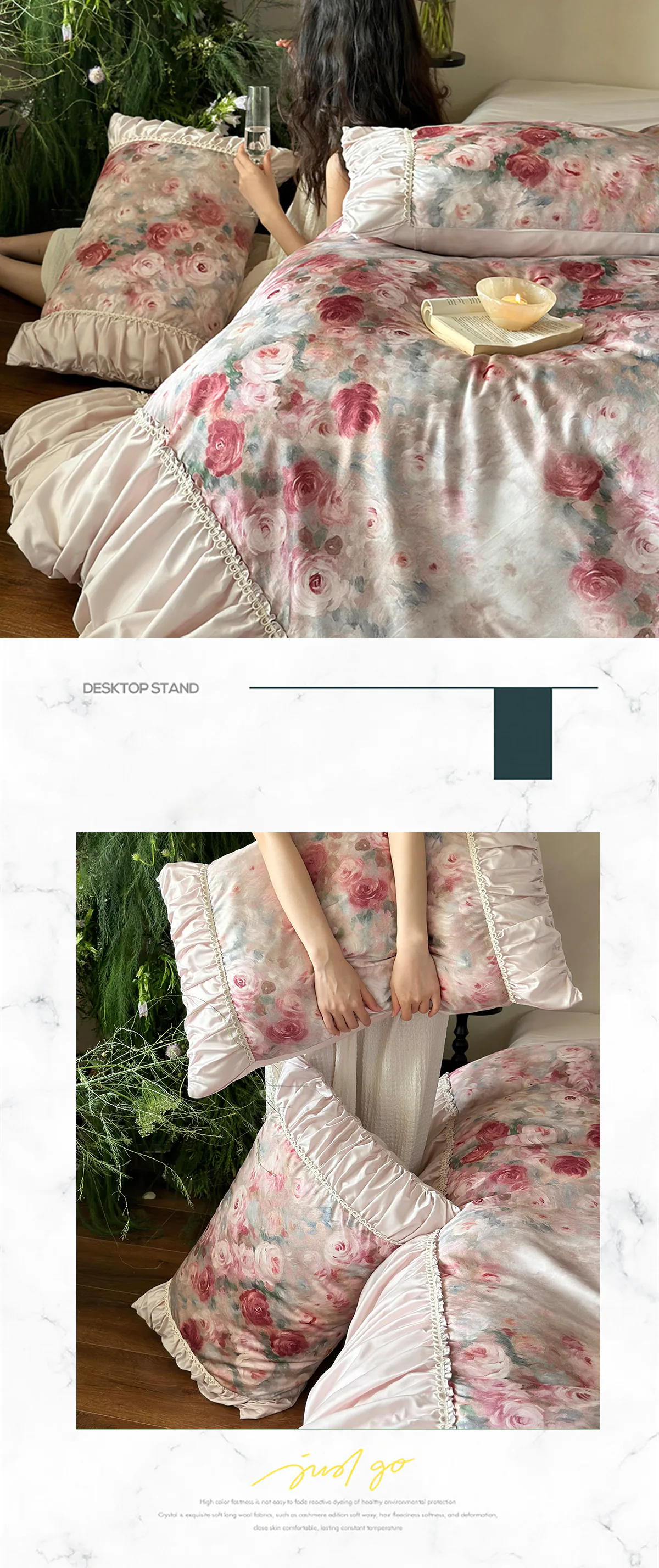 Elegant-120s-Long-Staple-Cotton-Oil-Painting-Ruffle-Bedding-4-Pcs-Set13