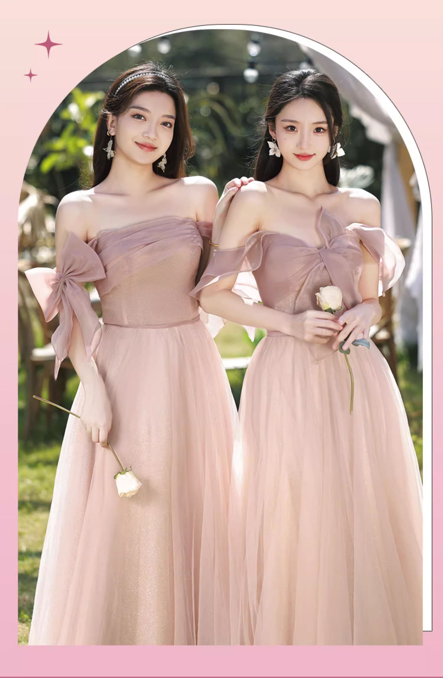 Elegant-Pink-Tulle-Slim-Fit-Bridesmaid-Wedding-Guest-Party-Maxi-Dress10