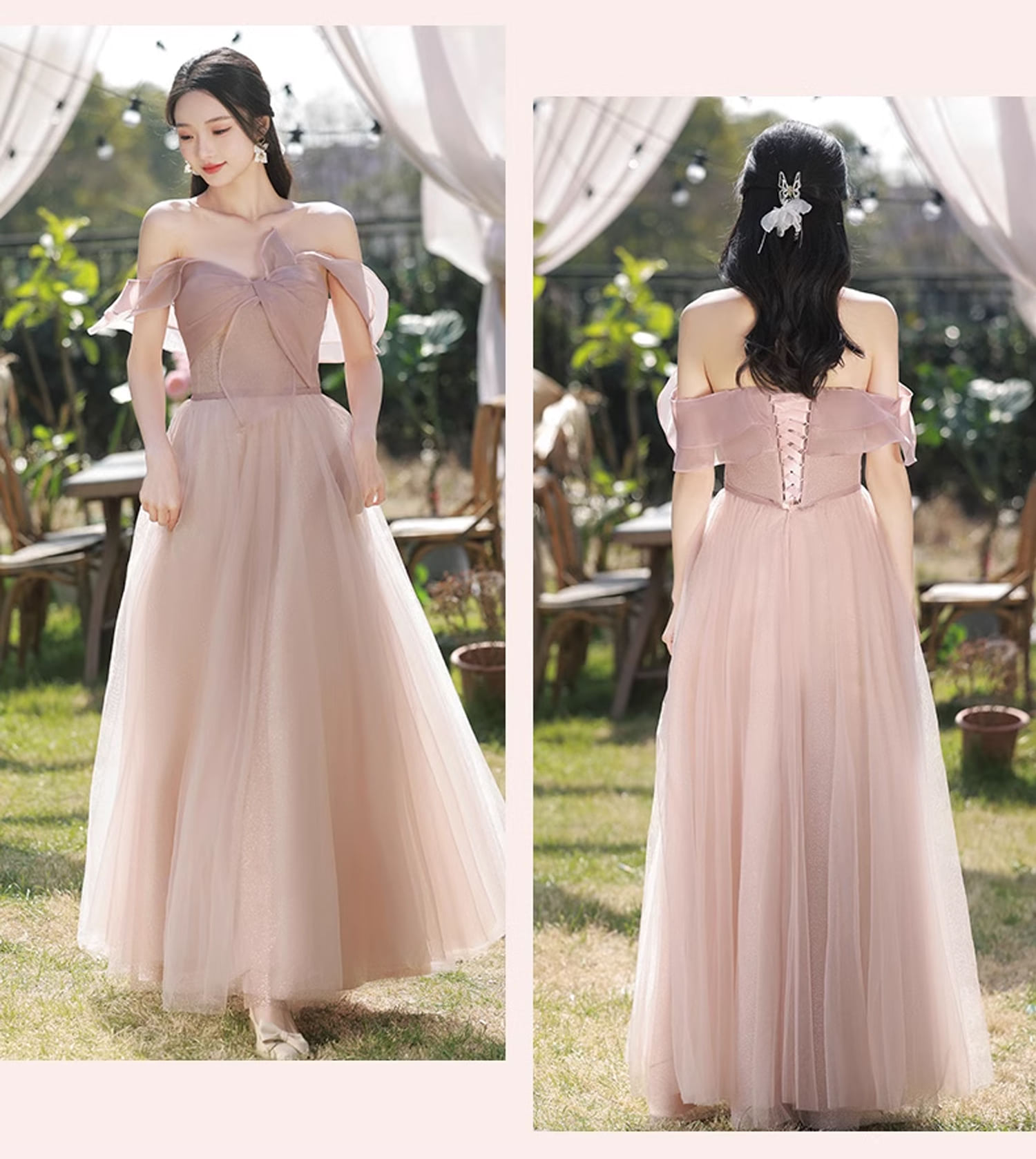 Elegant-Pink-Tulle-Slim-Fit-Bridesmaid-Wedding-Guest-Party-Maxi-Dress18