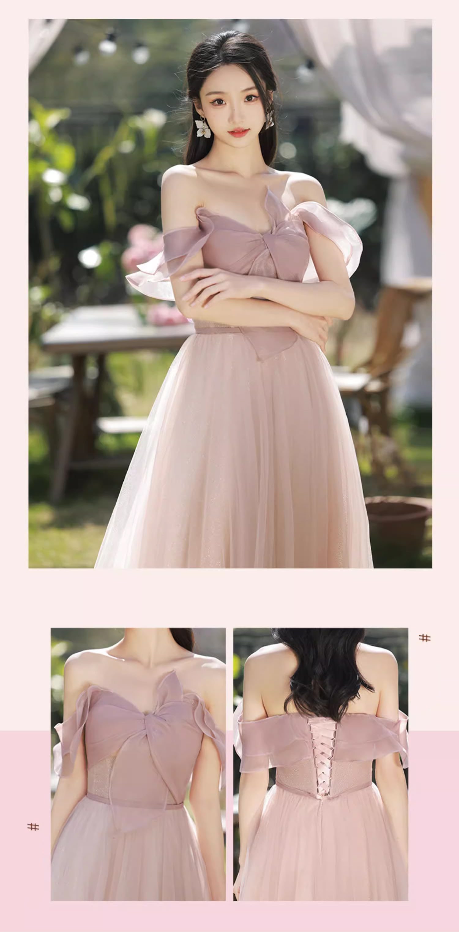 Elegant-Pink-Tulle-Slim-Fit-Bridesmaid-Wedding-Guest-Party-Maxi-Dress19