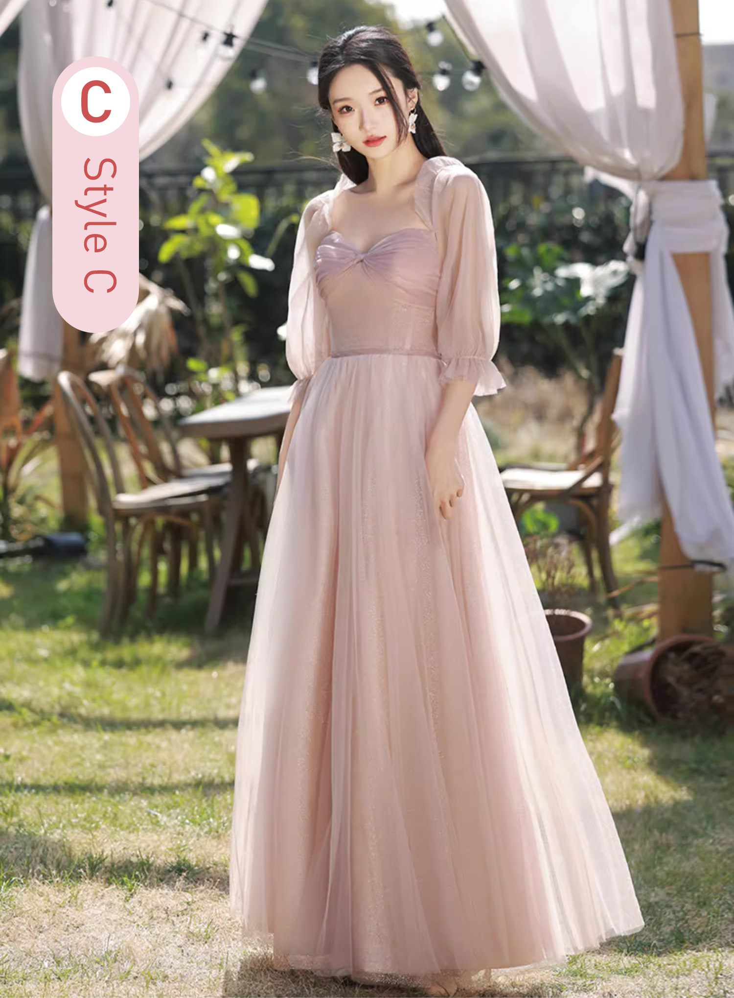 Elegant-Pink-Tulle-Slim-Fit-Bridesmaid-Wedding-Guest-Party-Maxi-Dress23