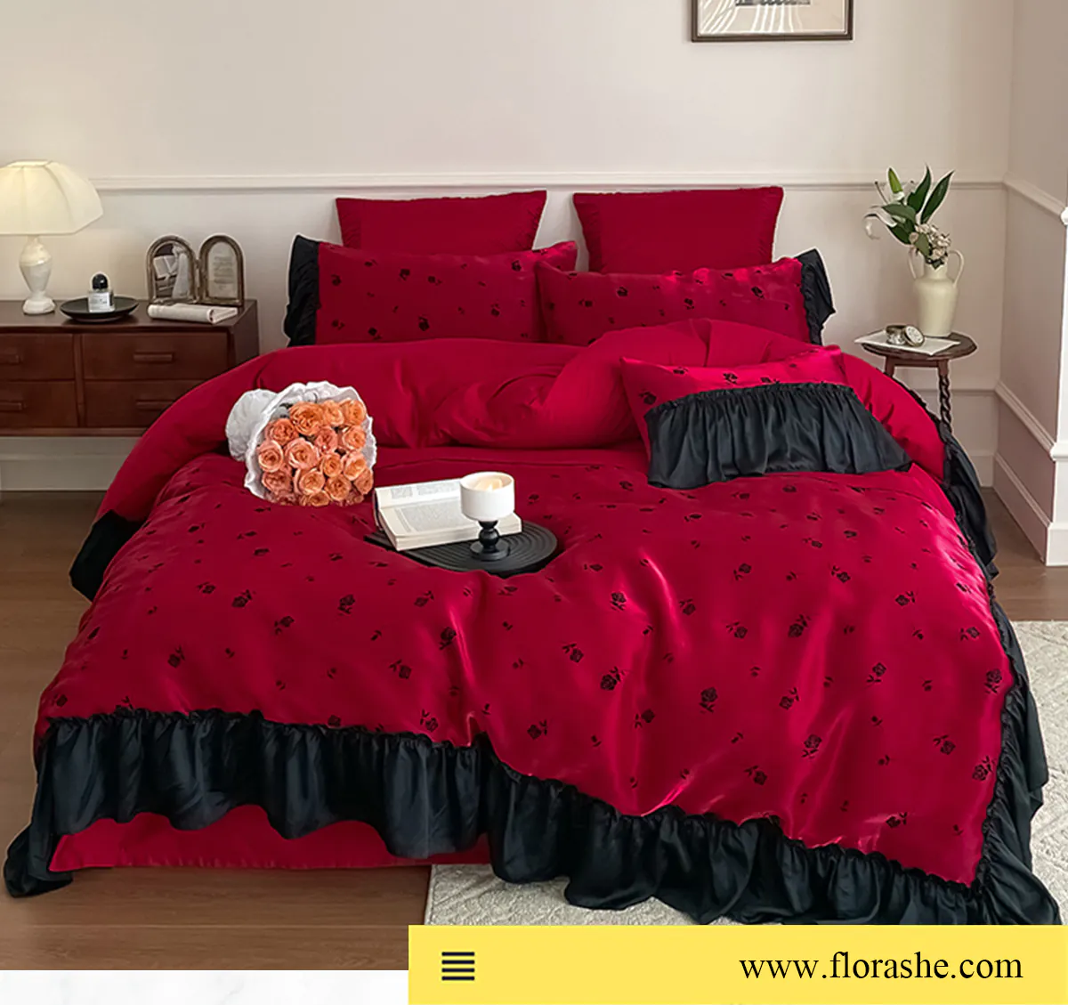 Elegant-Ruffle-Edge-100-Long-Staple-Cotton-Bed-Sheet-Pillowcases-Set14