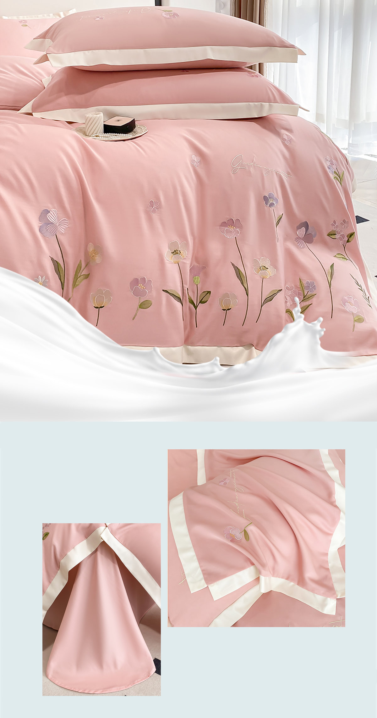 Embroidery-Lyocell-Tencel-Satin-Bed-Sheets-Set-Queen-King-Size13