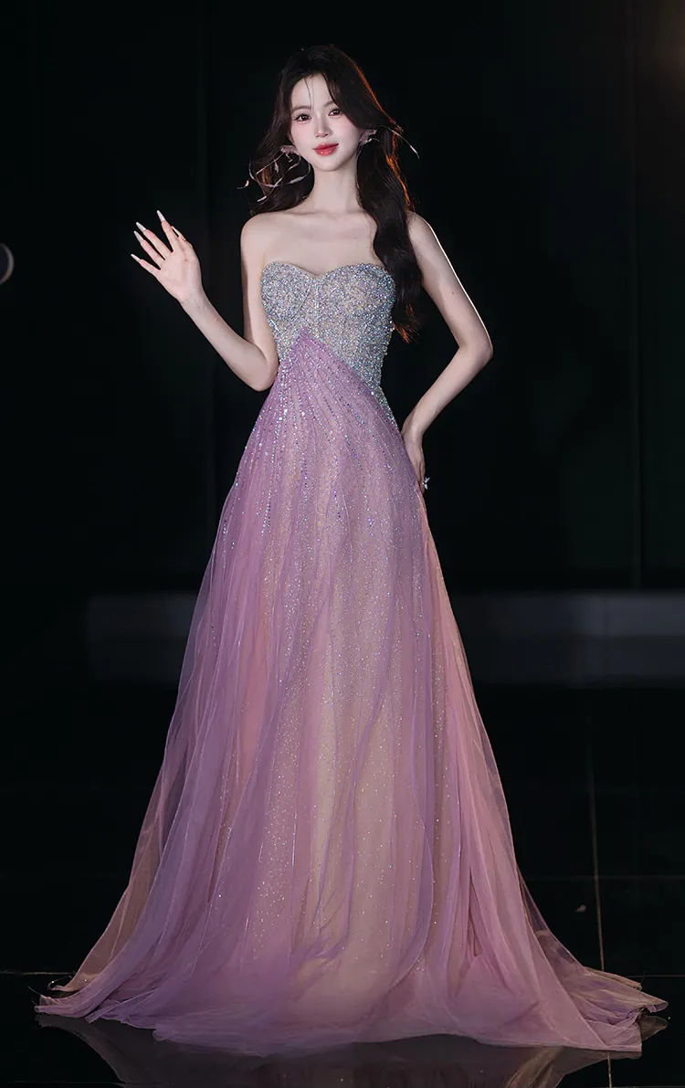 Fairy-Strapless-Sequined-Lavender-Tulle-Evening-Gown-Banquet-Party-Dress13