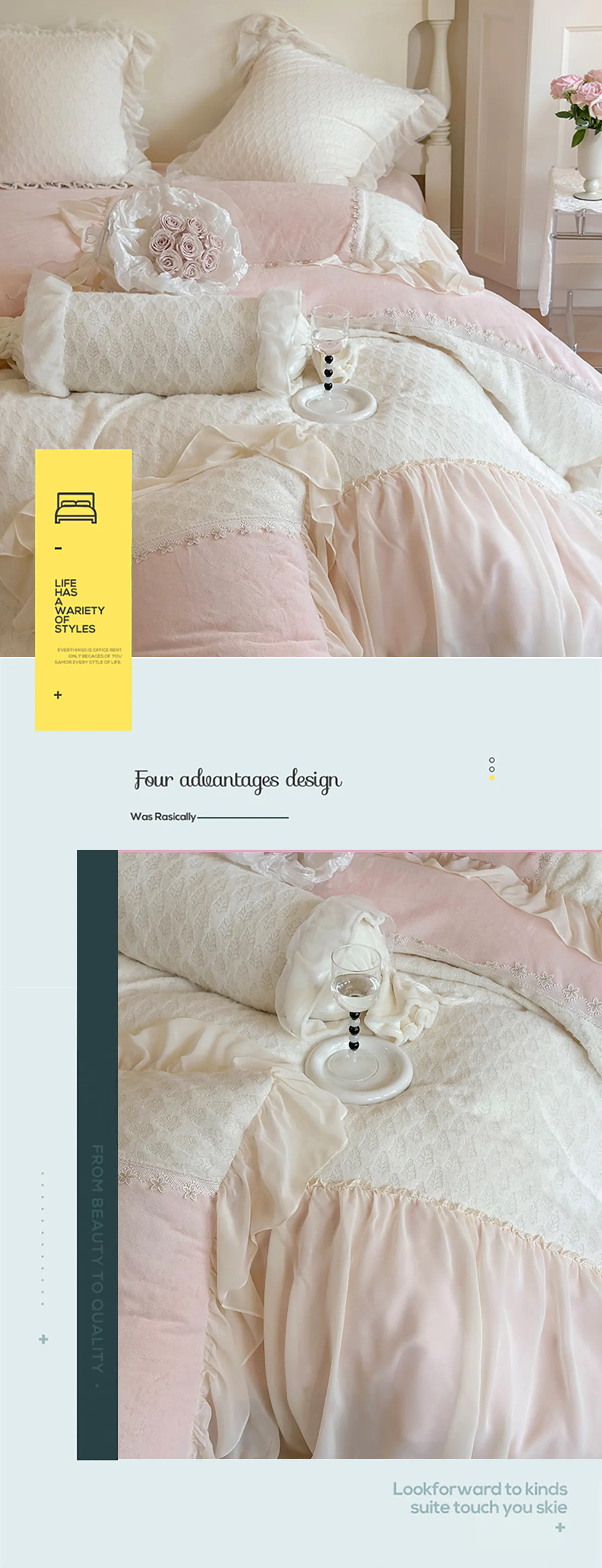 French-Style-Milk-Velvet-Chiffon-Lace-Trim-Embroidery-Bedding-Set18