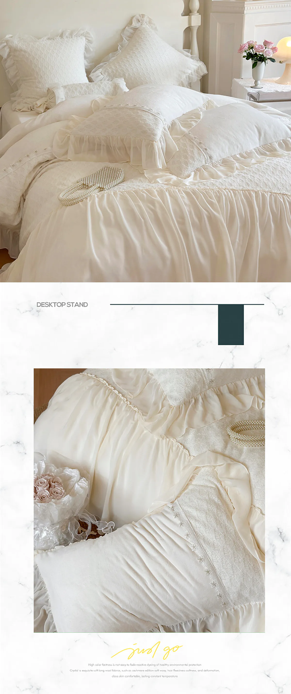 French-Style-Milk-Velvet-Chiffon-Lace-Trim-Embroidery-Bedding-Set25