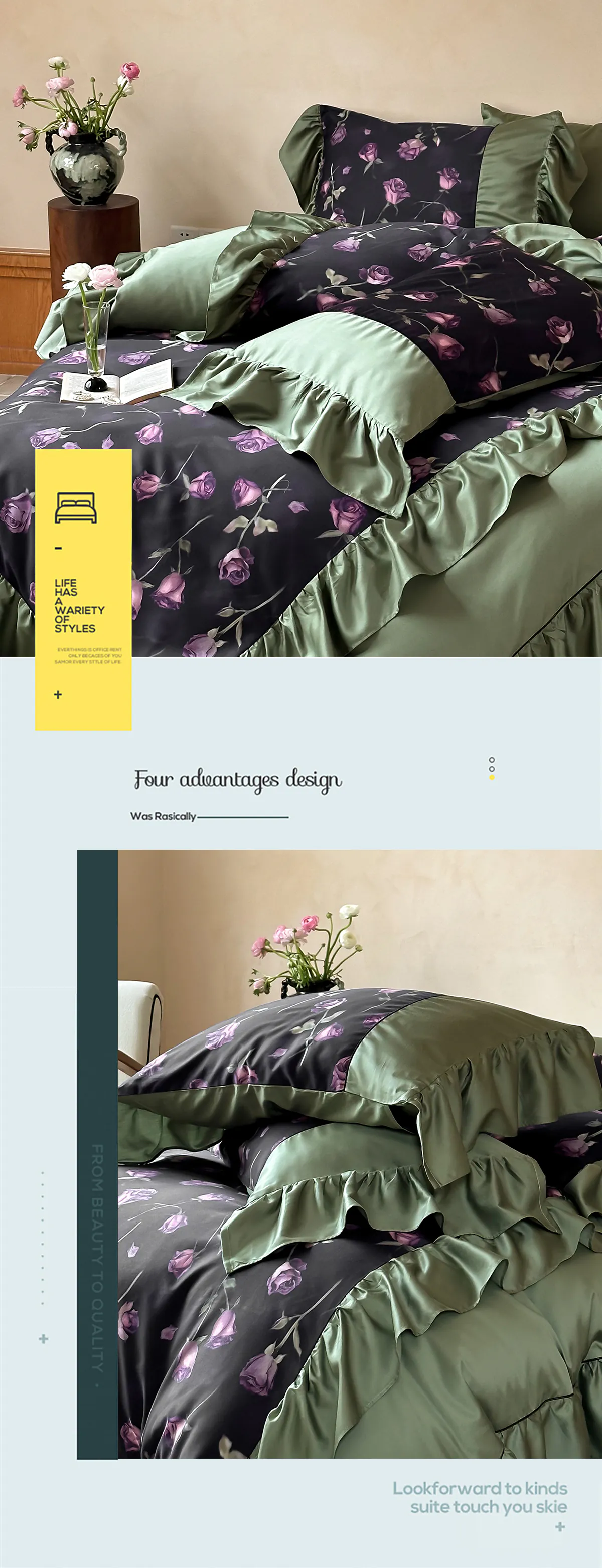 French-Vintage-Style-Rose-Floral-Print-50s-Long-Staple-Cotton-Bedding-Set09