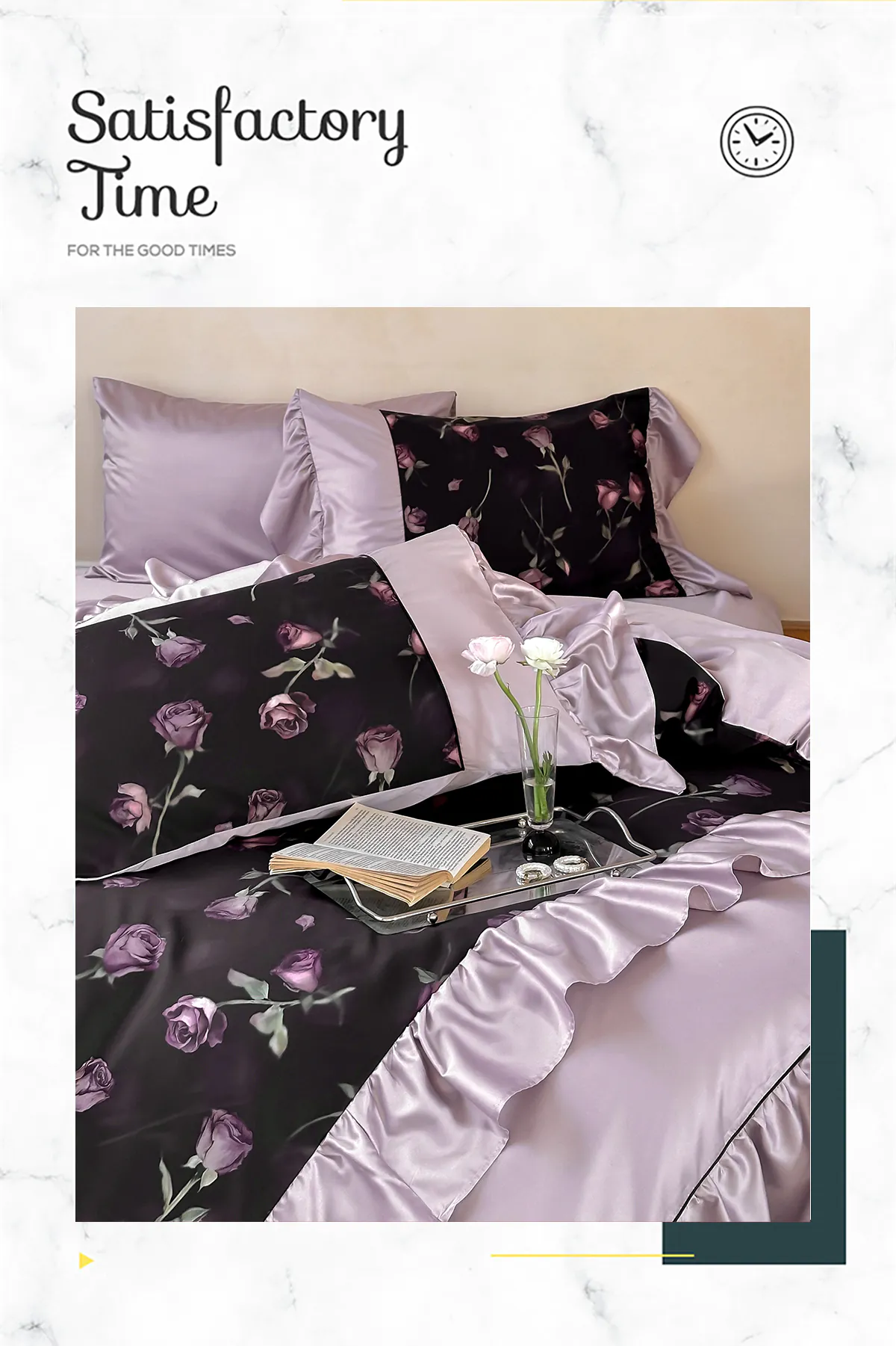 French-Vintage-Style-Rose-Floral-Print-50s-Long-Staple-Cotton-Bedding-Set13