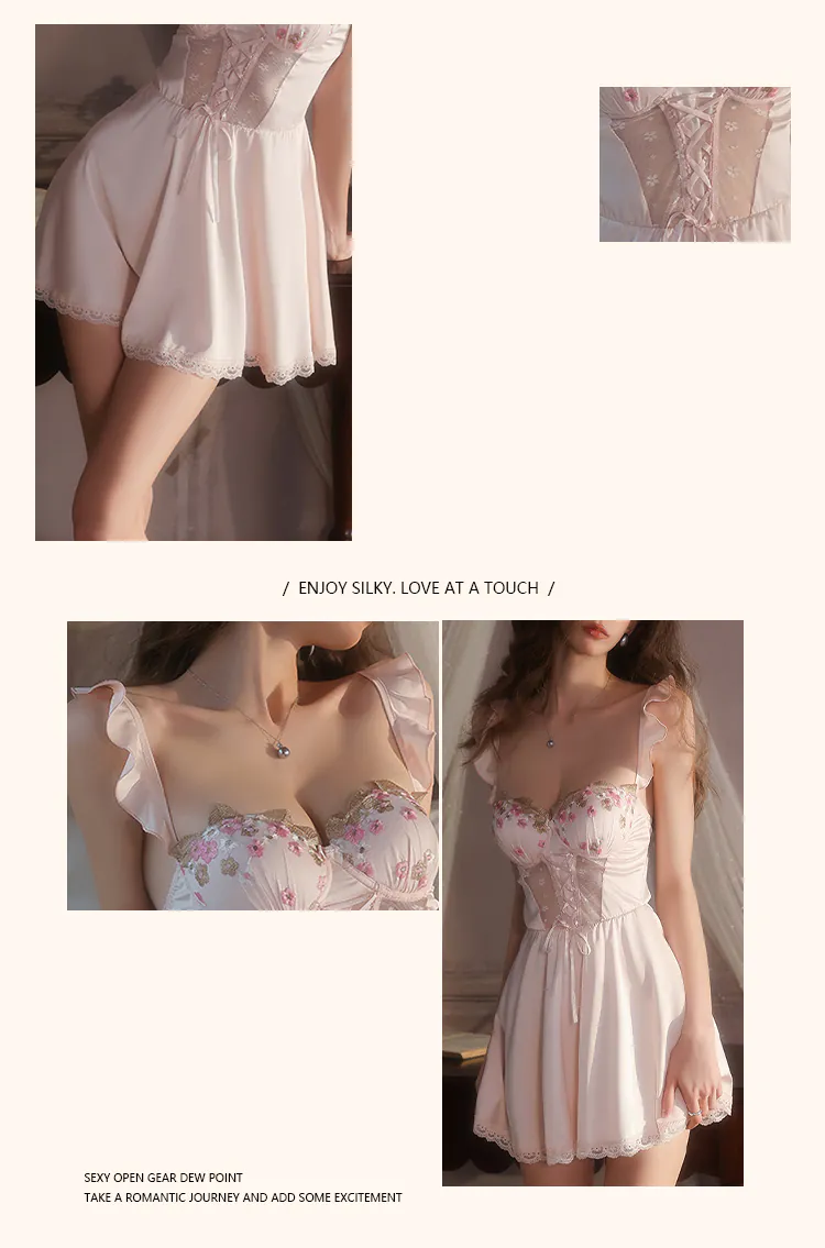 Ladies-Vintage-Corset-Bodice-Summer-Cool-Plus-Size-Sleepwear-Nightgown11