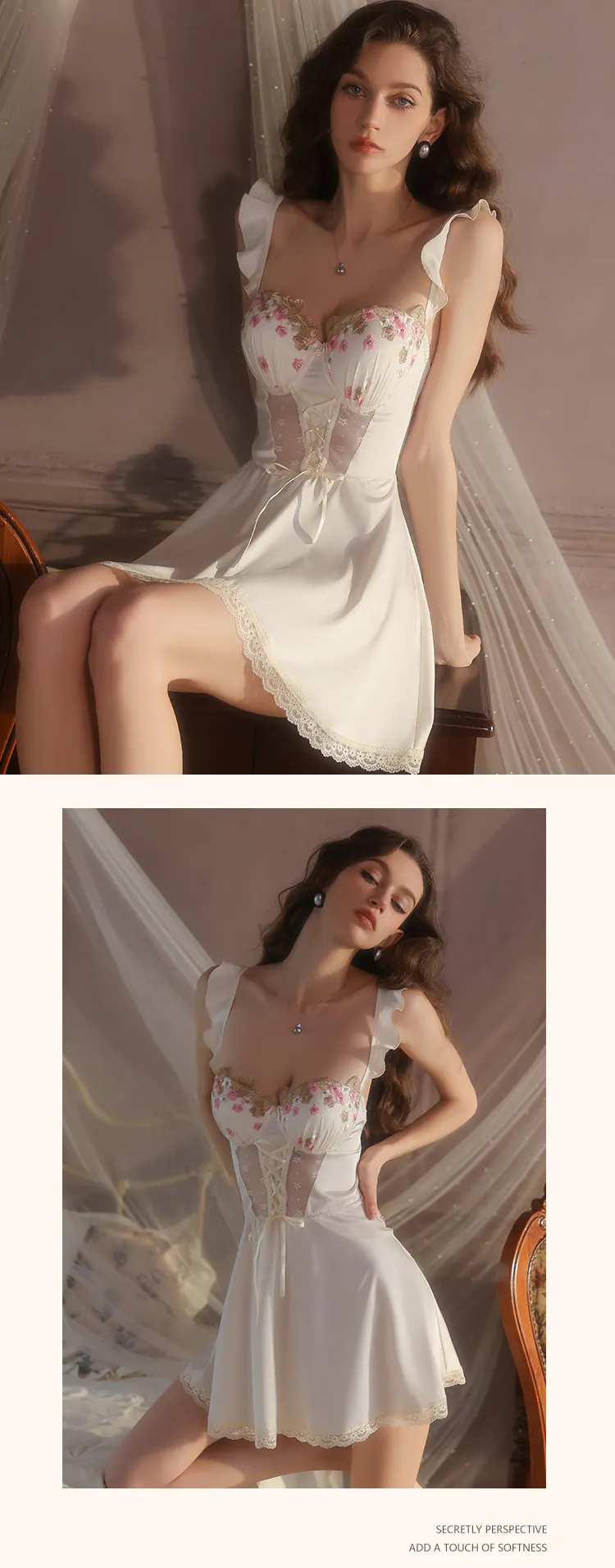 Ladies-Vintage-Corset-Bodice-Summer-Cool-Plus-Size-Sleepwear-Nightgown17