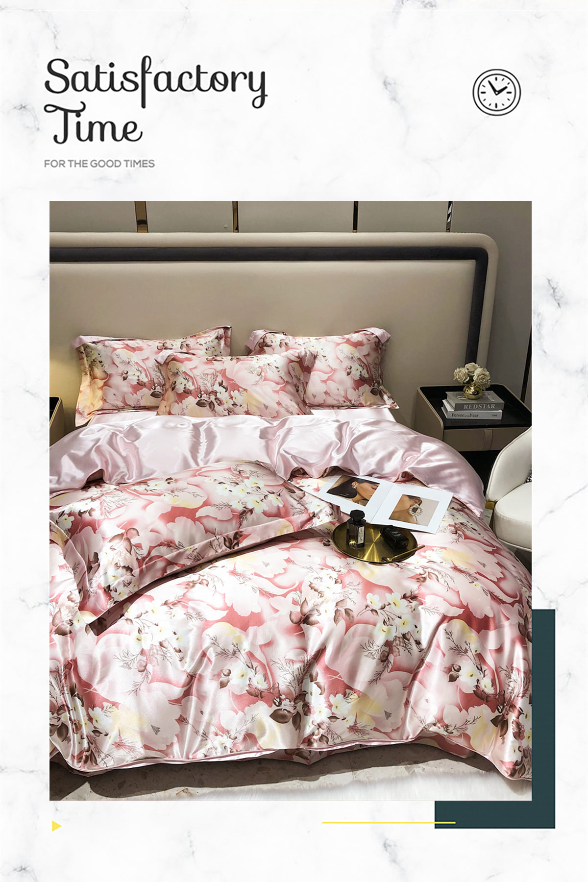 Luxury-Floral-Printed-Satin-Quilt-Cover-Pillowcase-Flat-Sheet