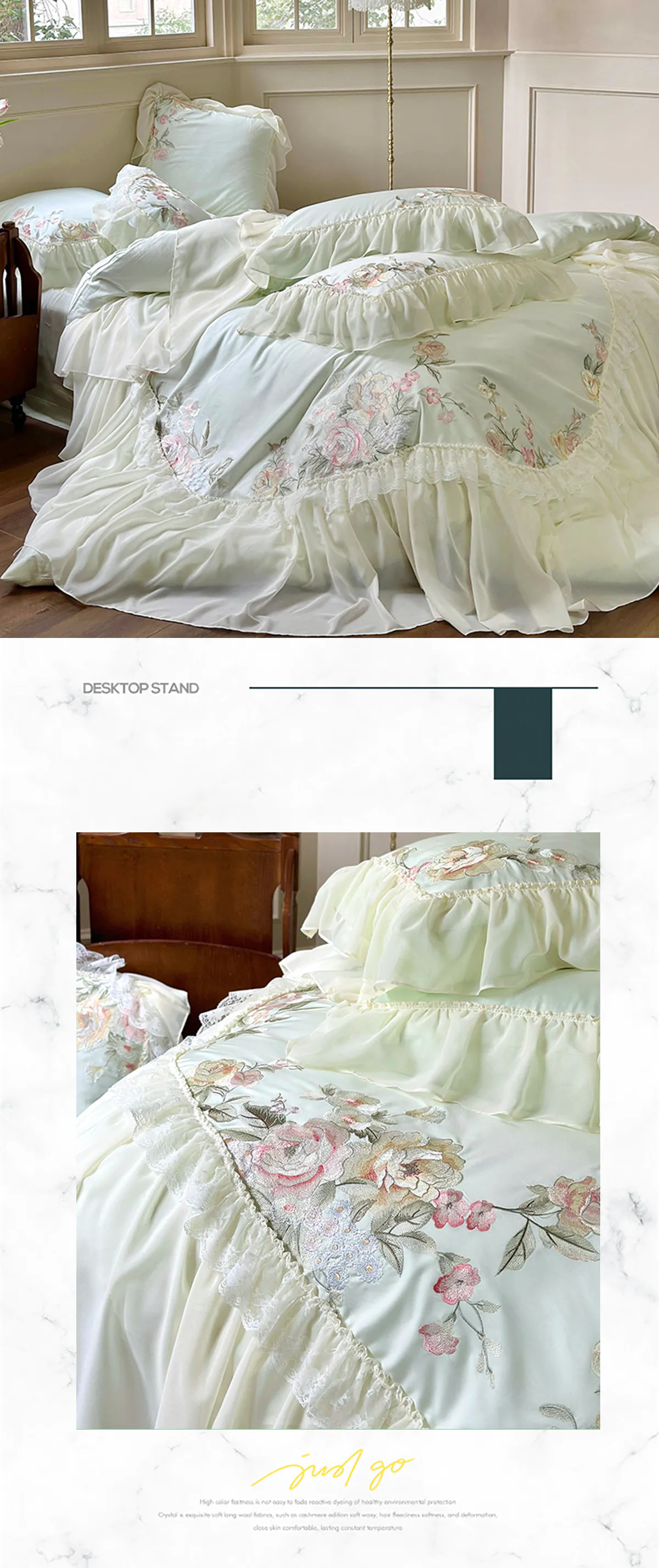 Luxury-Long-Staple-Cotton-Embroidery-Ruffle-Lace-Trim-Bedding-Set19