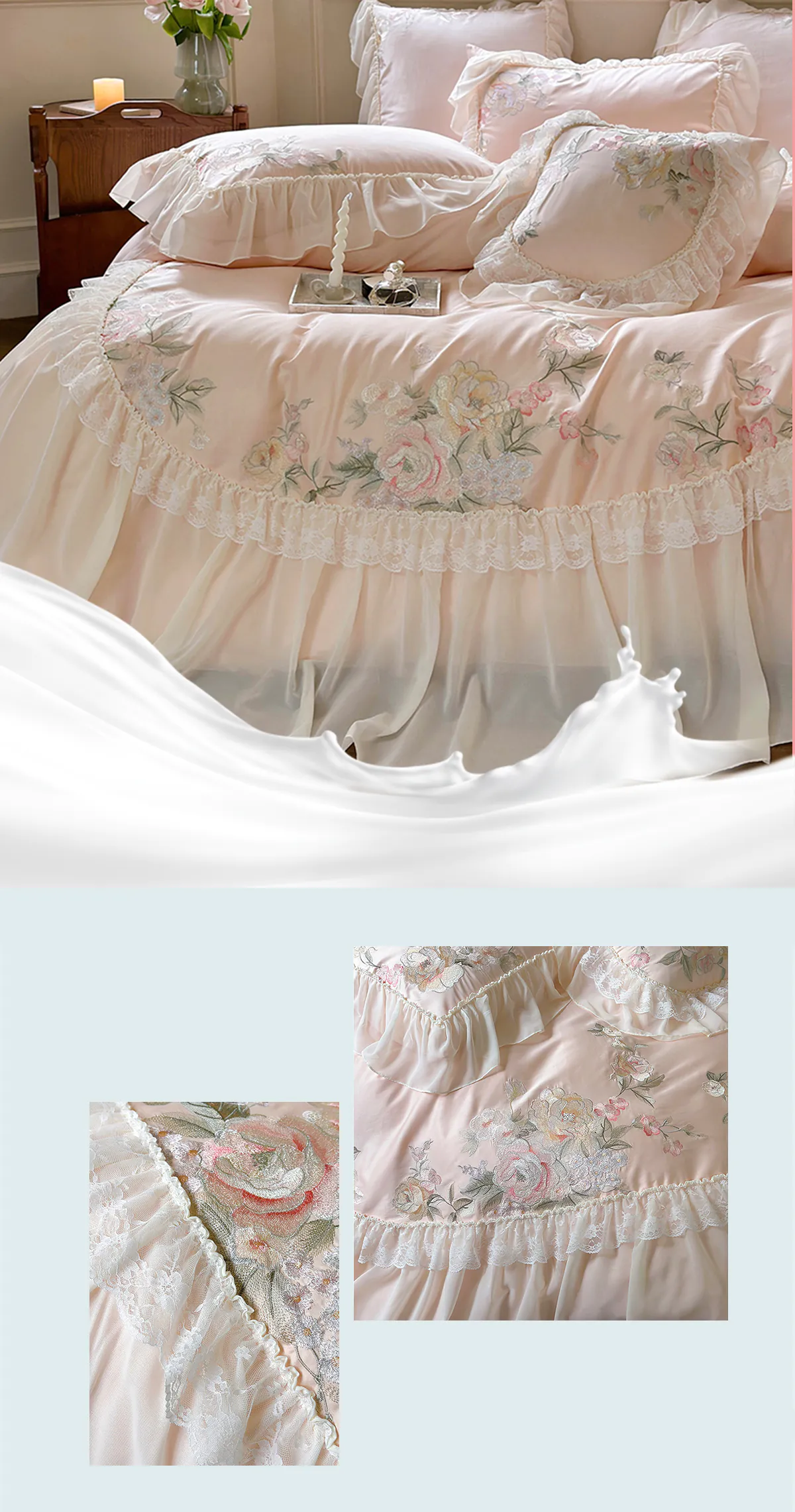 Luxury-Long-Staple-Cotton-Embroidery-Ruffle-Lace-Trim-Bedding-Set23