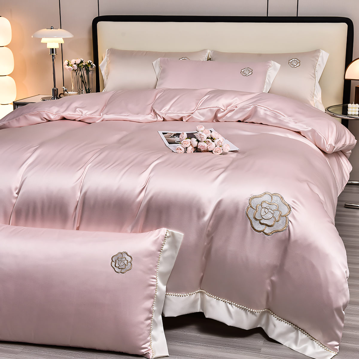 Modern 100S All Season Soft Bedding Sets with Flat Sheet Pillowcases01