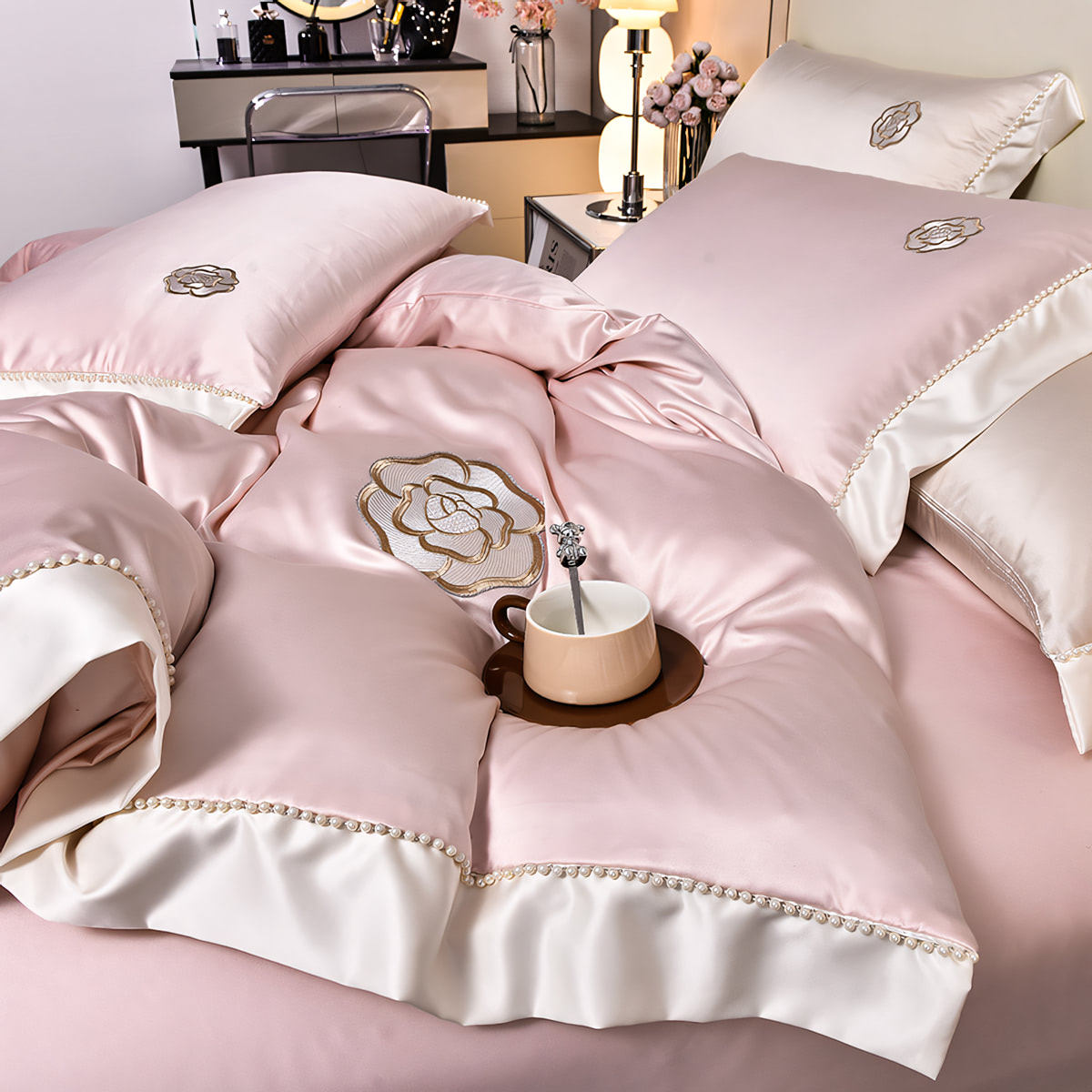 Modern 100S All Season Soft Bedding Sets with Flat Sheet Pillowcases06