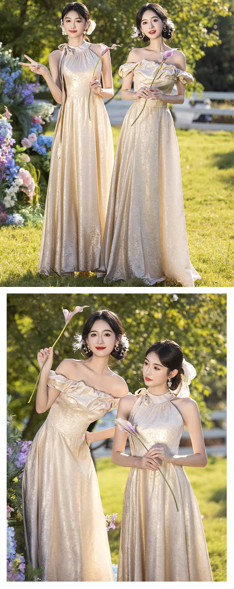 Modest-Mismatched-Champagne-Beach-Hotel-Wedding-Guest-Bridesmaid-Long-Dress08
