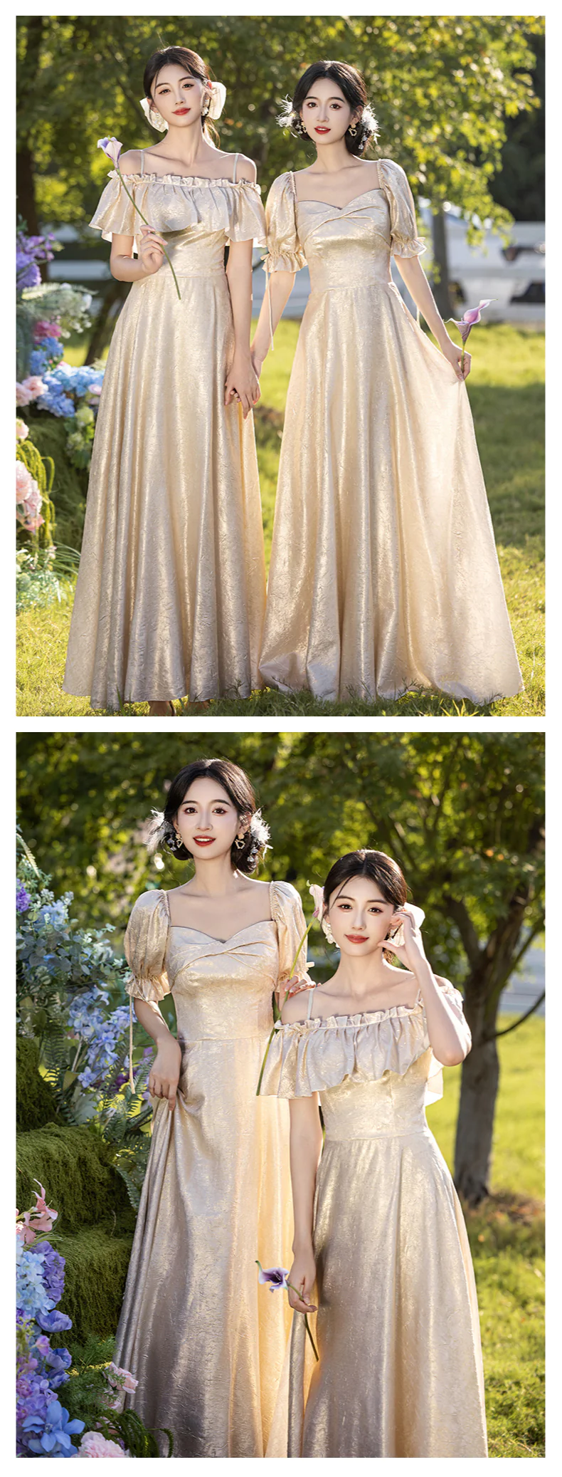 Modest-Mismatched-Champagne-Beach-Hotel-Wedding-Guest-Bridesmaid-Long-Dress09