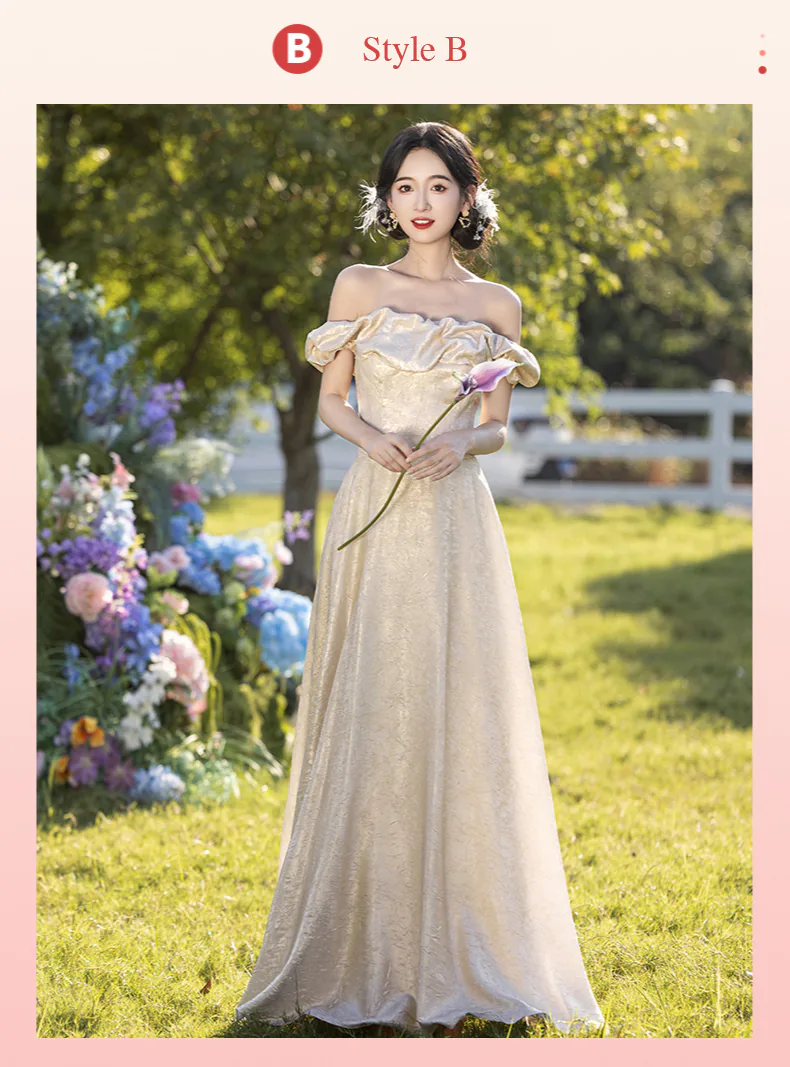 Modest-Mismatched-Champagne-Beach-Hotel-Wedding-Guest-Bridesmaid-Long-Dress16