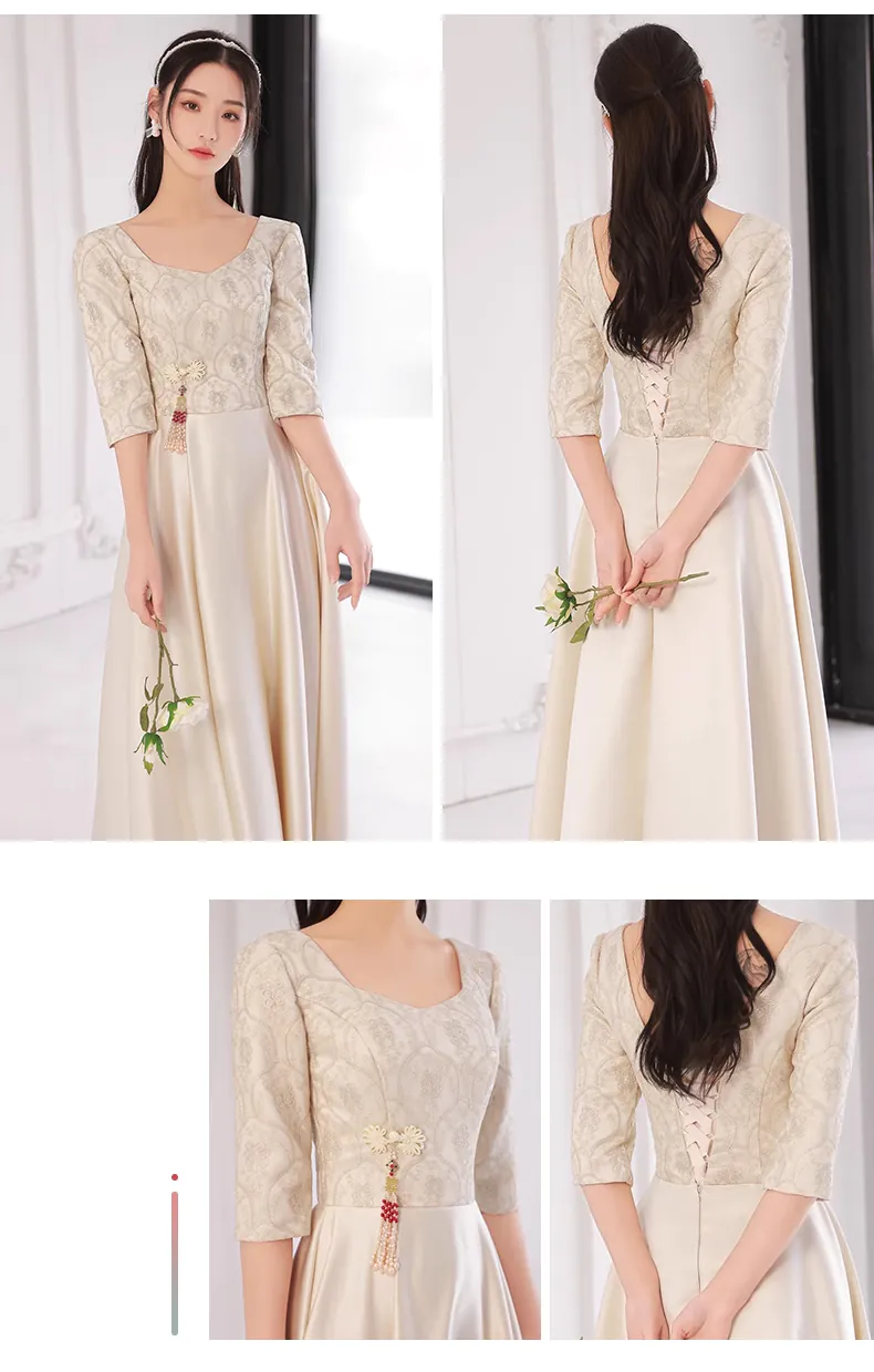 Retro-Fashion-Champagne-Maid-of-Honor-Bridal-Party-Evening-Dress23