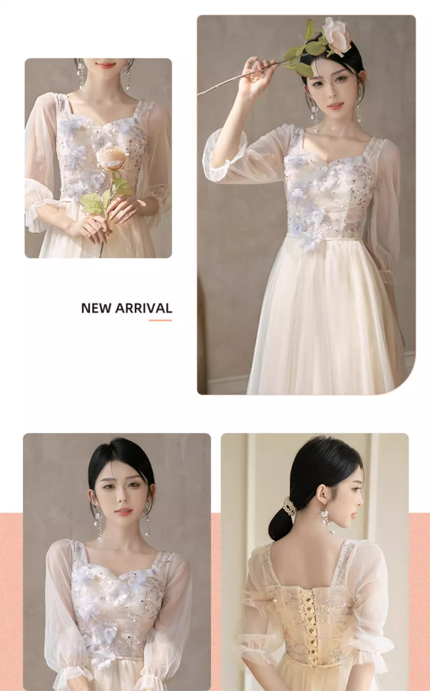 Romance-Flower-Champagne-Bridal-Party-Gown-Fashion-Bridesmaid-Dress17