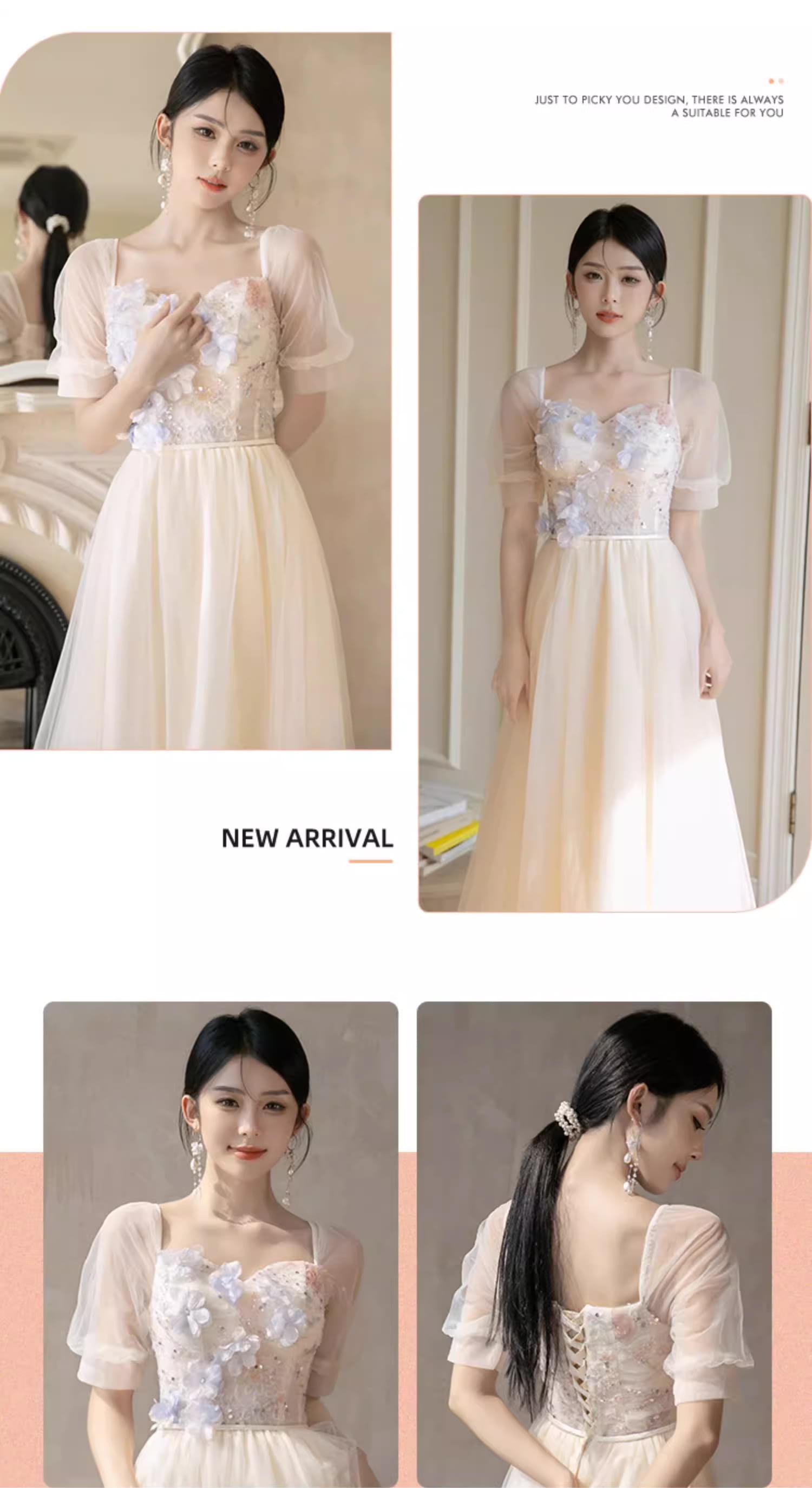 Romance-Flower-Champagne-Bridal-Party-Gown-Fashion-Bridesmaid-Dress23