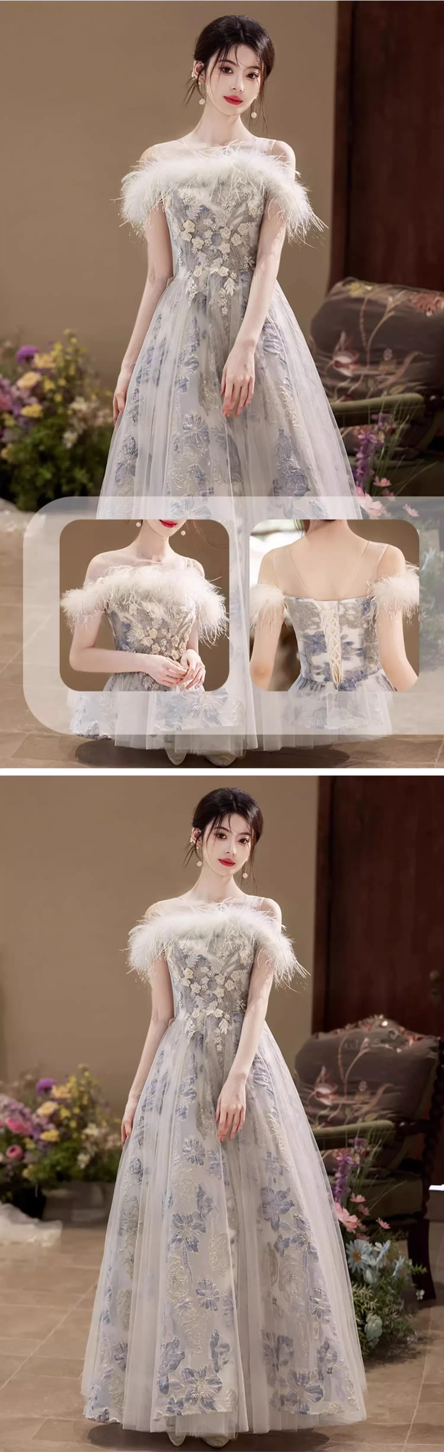Romantic-A-Line-Silver-Embroidery-Feather-Tulle-Formal-Party-Gown08