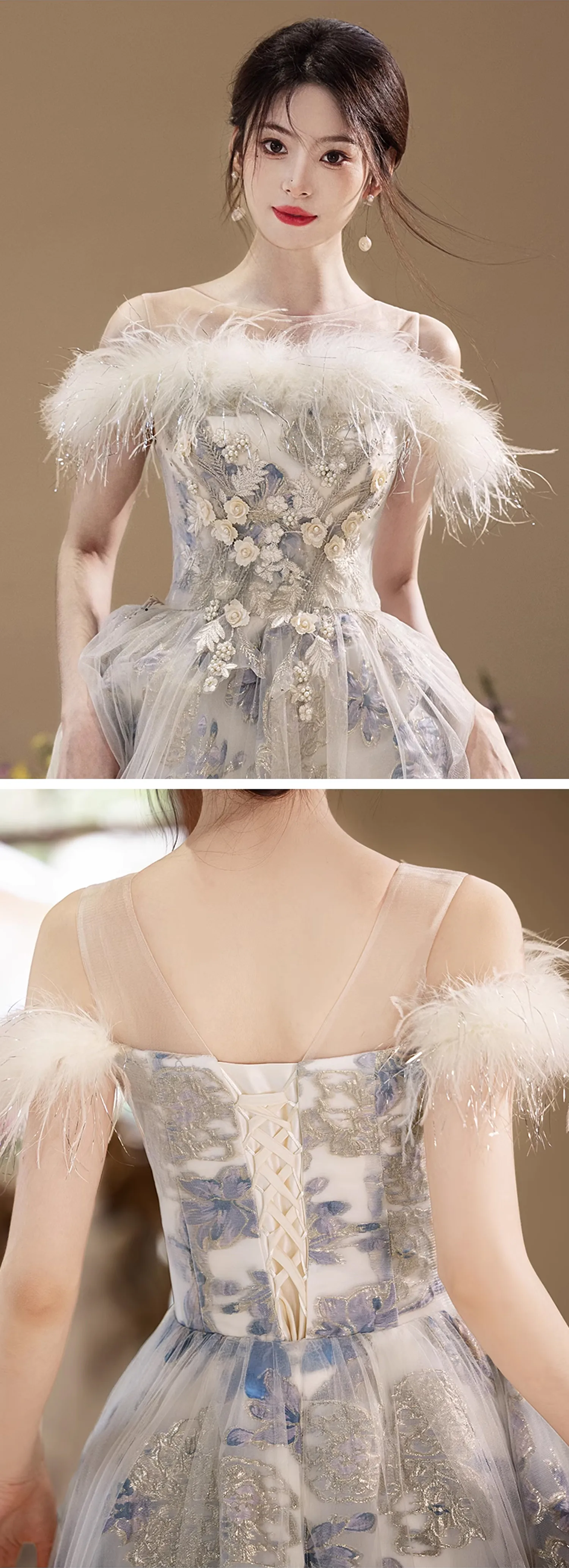 Romantic-A-Line-Silver-Embroidery-Feather-Tulle-Formal-Party-Gown15