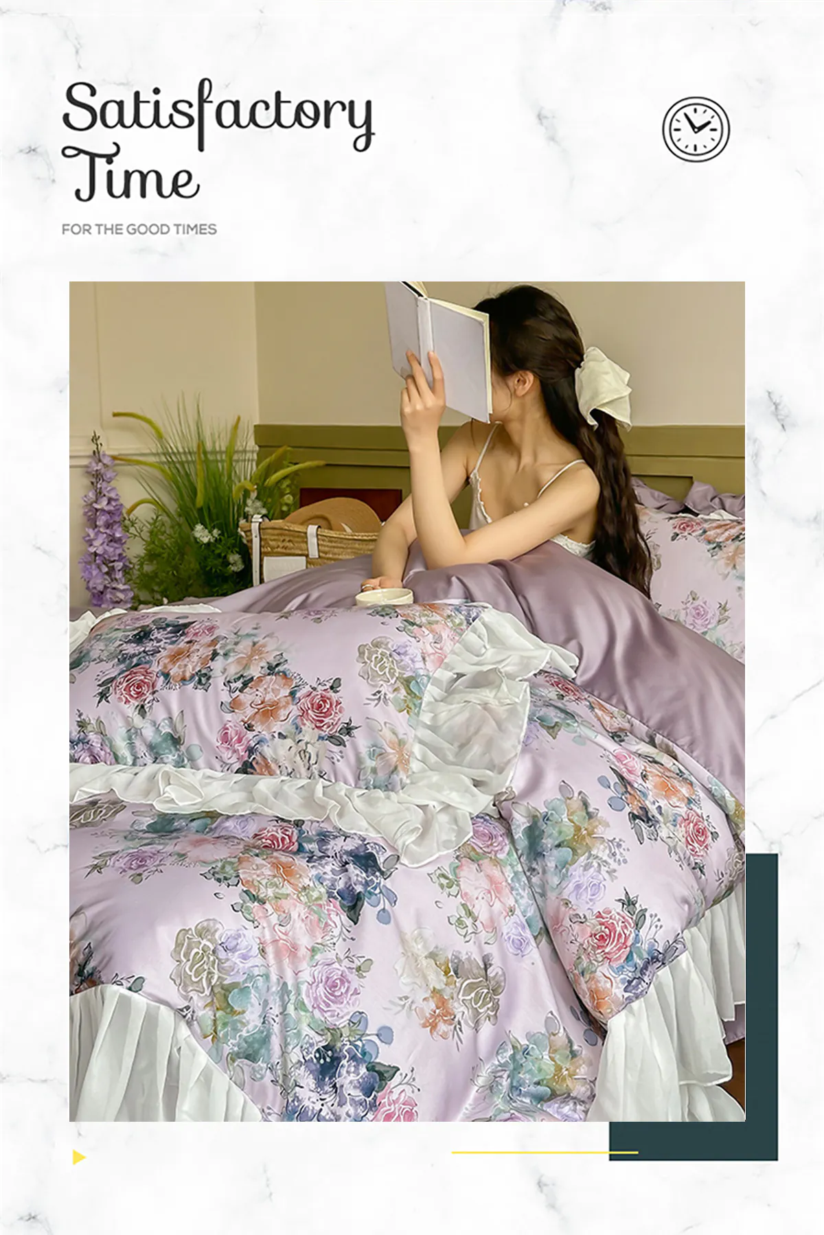 Romantic-Comfortable-Ruffle-Trim-Floral-Chiffon-Bedding-4-Pcs-Set21