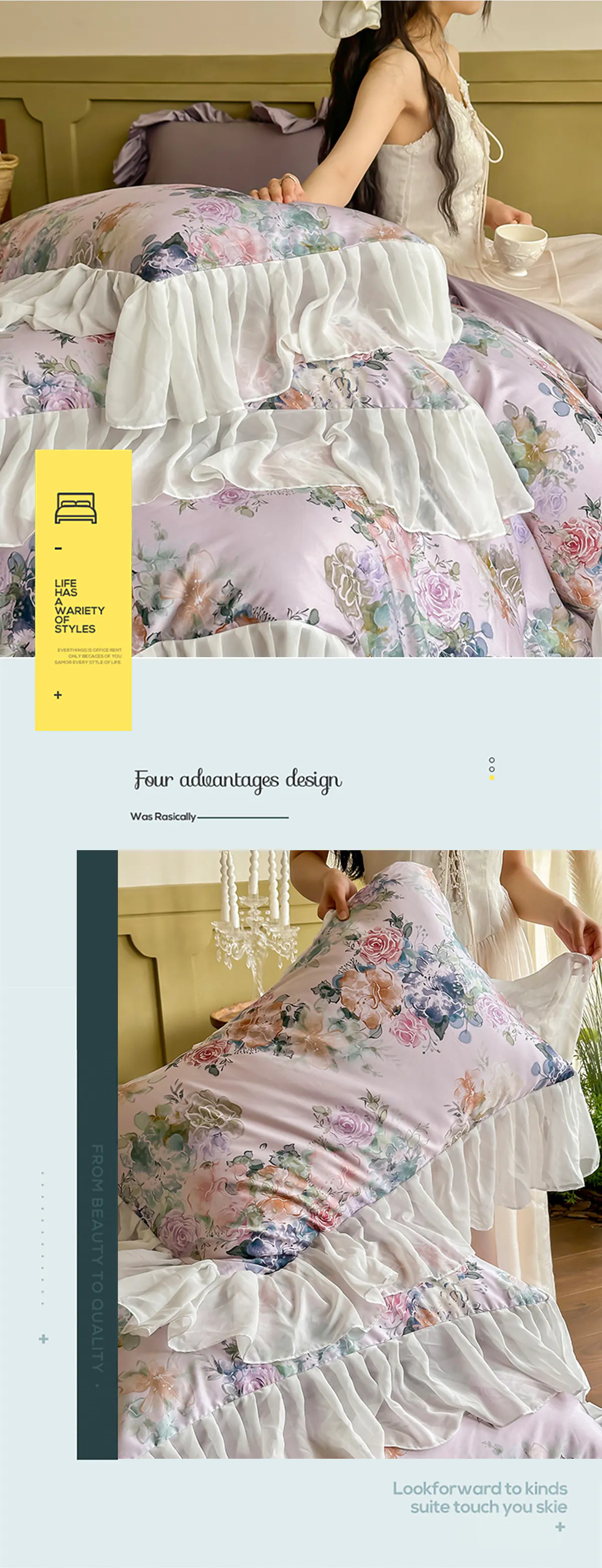 Romantic-Comfortable-Ruffle-Trim-Floral-Chiffon-Bedding-4-Pcs-Set22