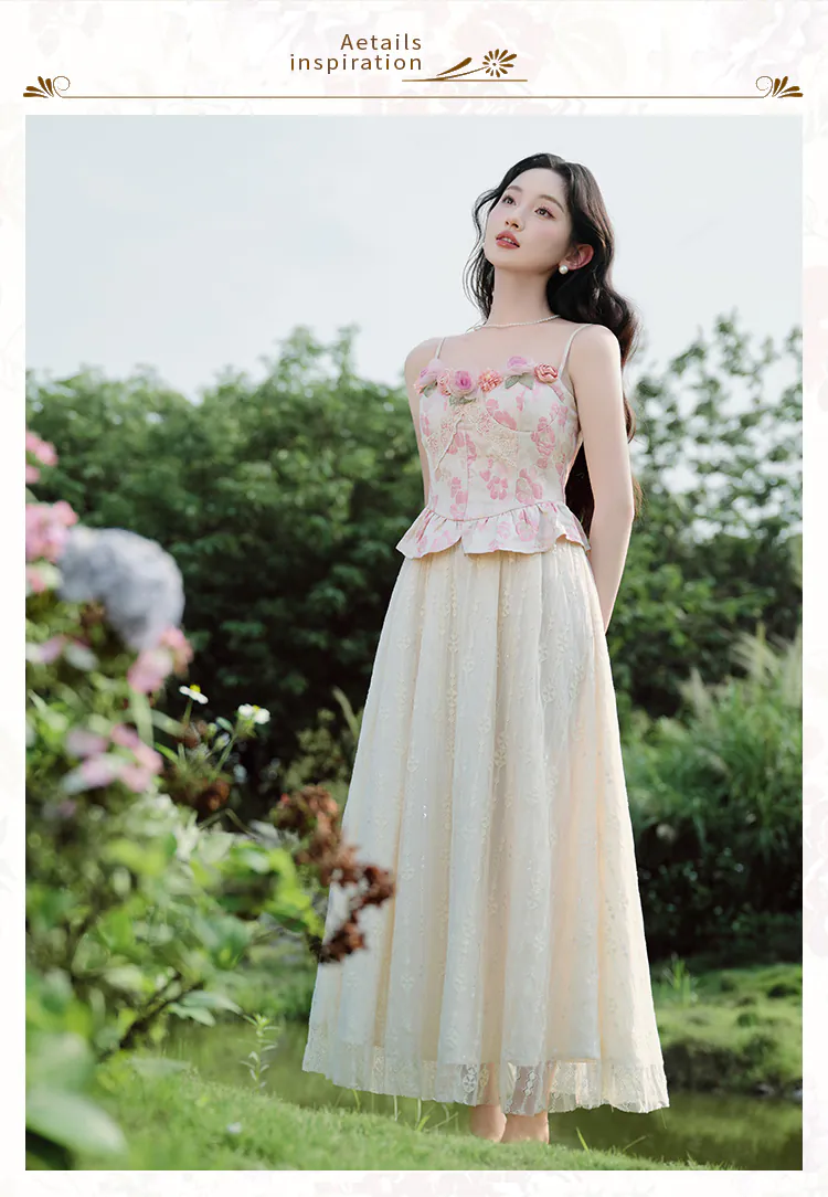 Romantic-French-3D-Rose-Lace-Slip-Dres-with-Knit-Cardigan-Two-Piece-Set08
