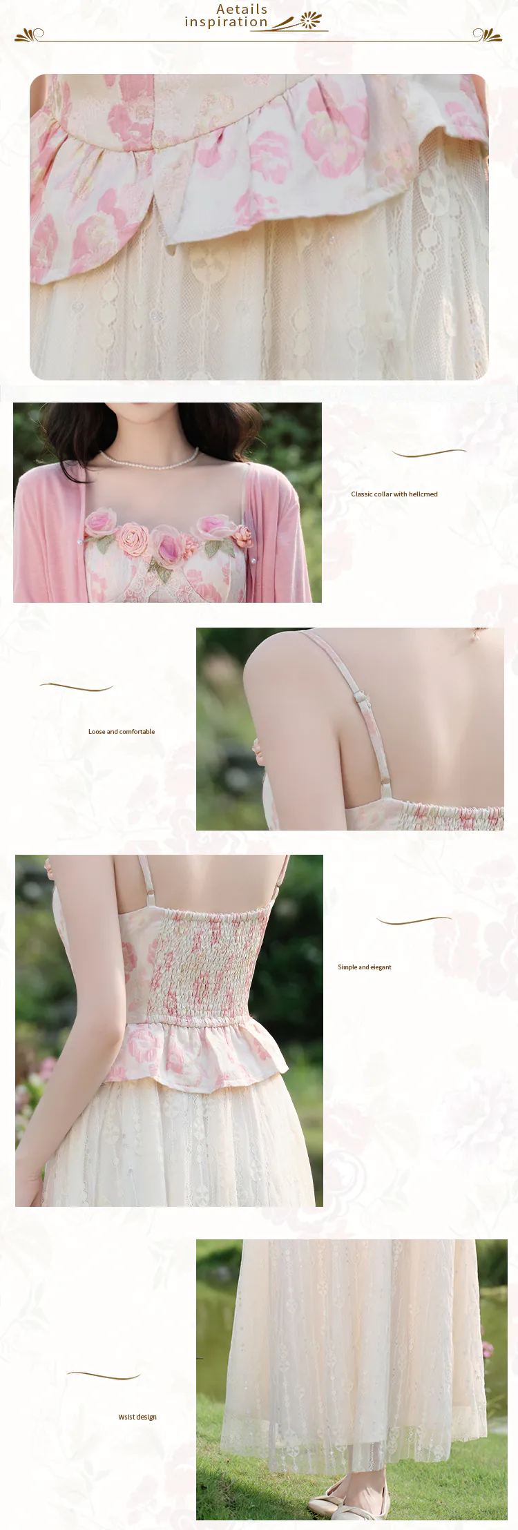 Romantic-French-3D-Rose-Lace-Slip-Dres-with-Knit-Cardigan-Two-Piece-Set09
