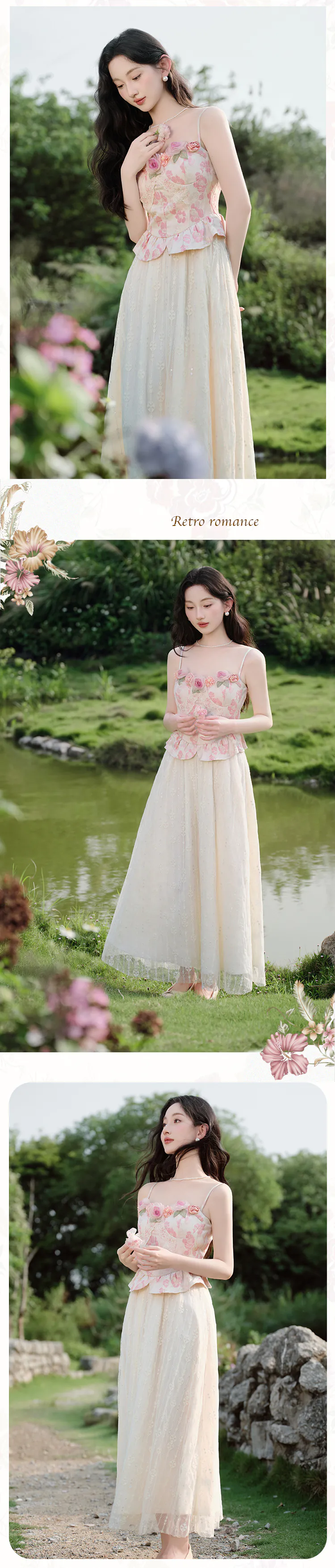 Romantic-French-3D-Rose-Lace-Slip-Dres-with-Knit-Cardigan-Two-Piece-Set12