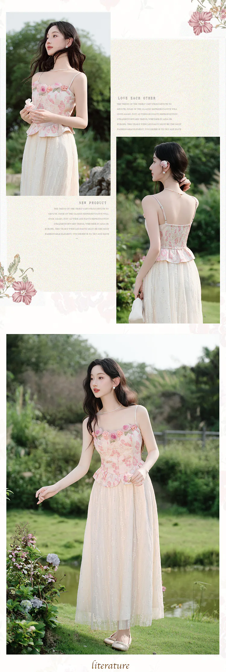 Romantic-French-3D-Rose-Lace-Slip-Dres-with-Knit-Cardigan-Two-Piece-Set14