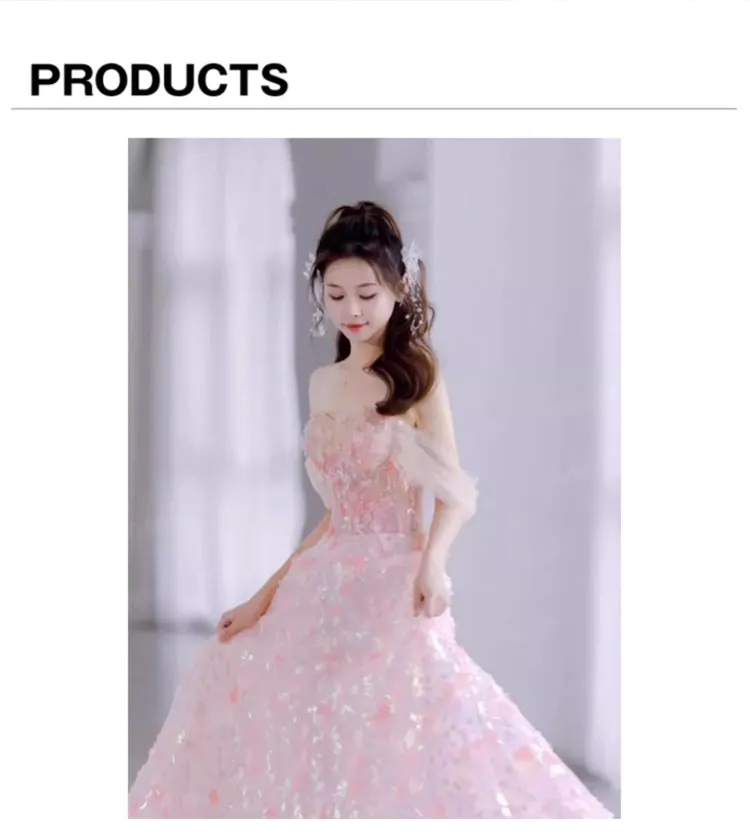 Romantic-Pastel-Pink-Off-Shoulder-3D-Flowers-Sparkle-Evening-Party-Dress07