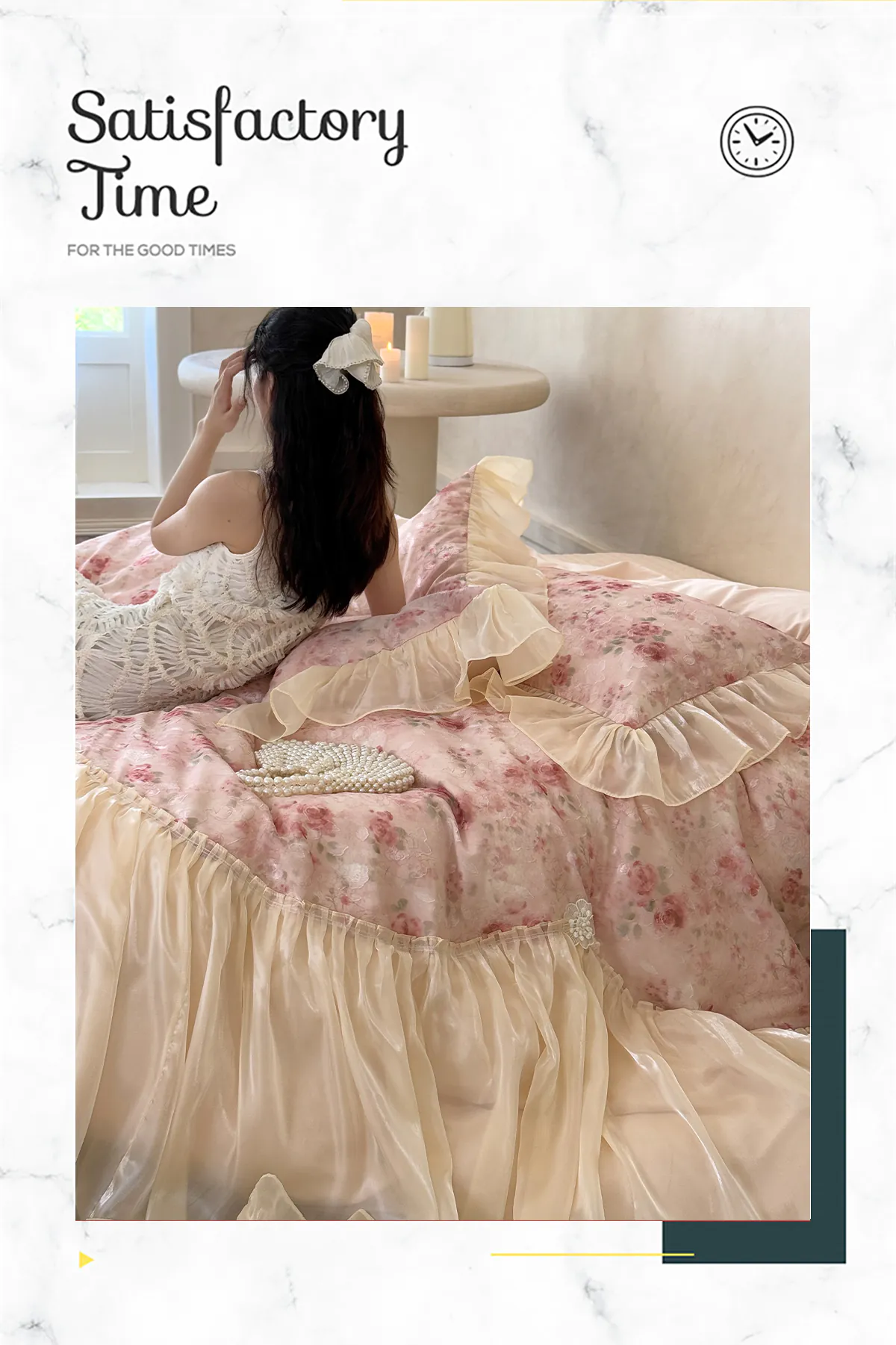 Romantic-Pink-100-Combed-Cotton-Rose-Floral-Print-Lace-Trim-Bedding-Set08