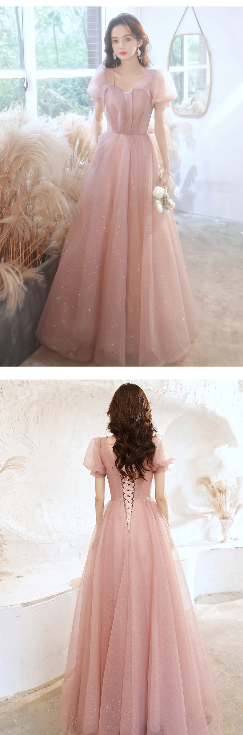 Romantic-Pink-Tulle-Short-Sleeve-Party-Ball-Gown-Formal-Long-Dress14.jpg