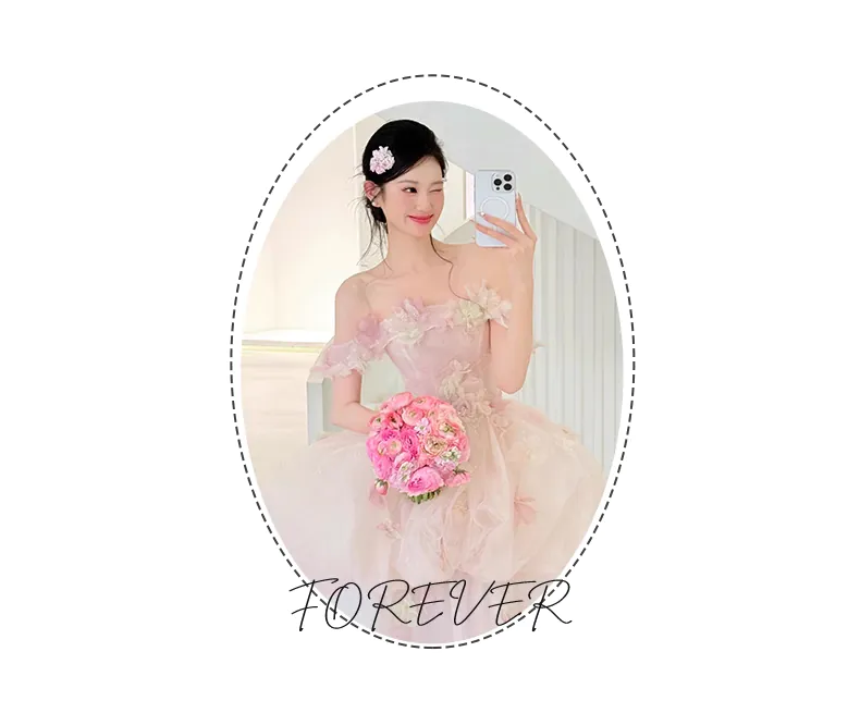 Romantic-Soft-Pink-Off-Shoulder-Bubble-Skirt-Tulle-Bridal-Gown-Prom-Dress07