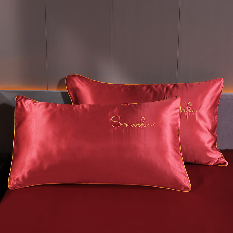 Sexy Solid Color Silky Satin Duvet Cover Bedding Set 4 Pcs06